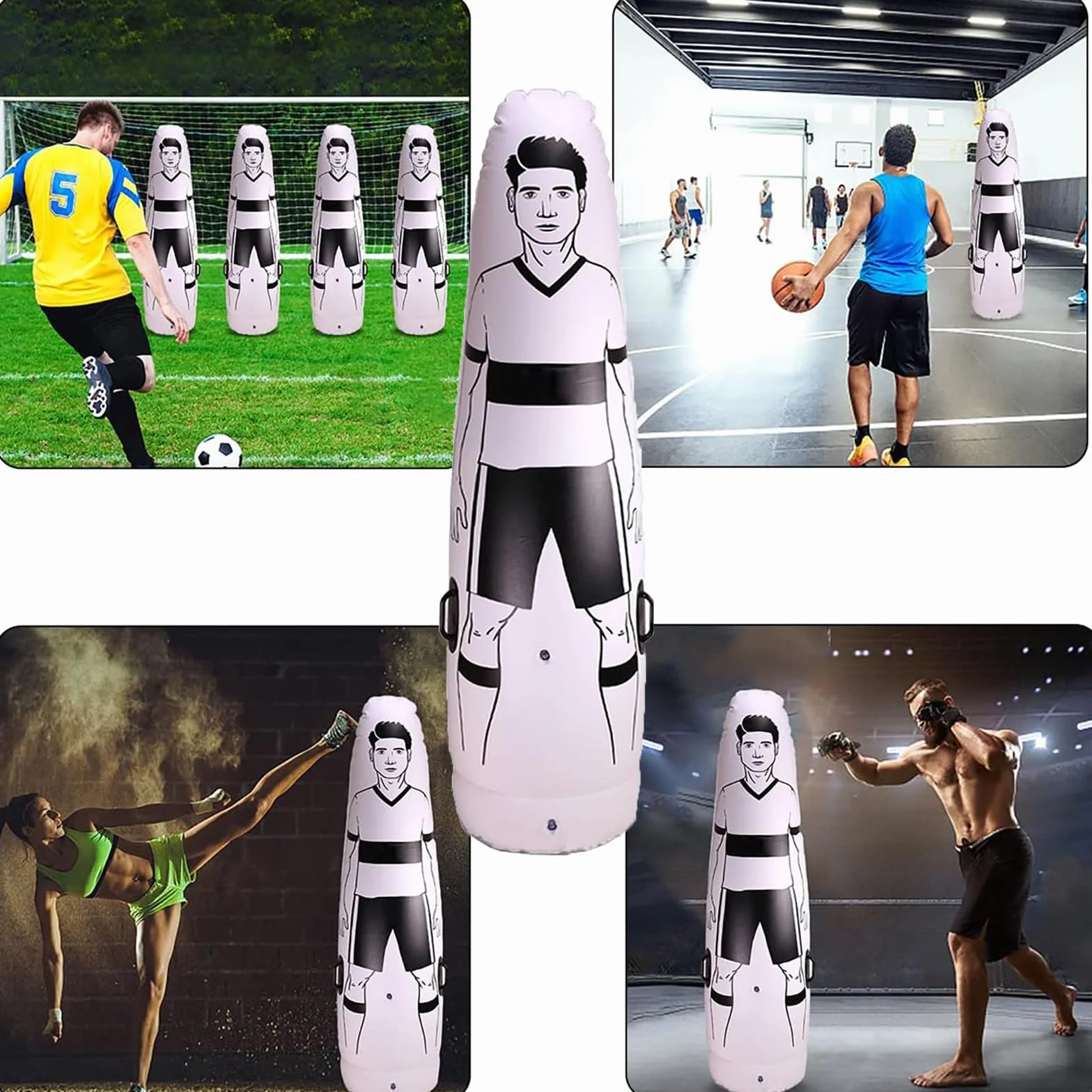 Muñeca hinchable 1,75 m para entrenamiento de fútbol y portero
