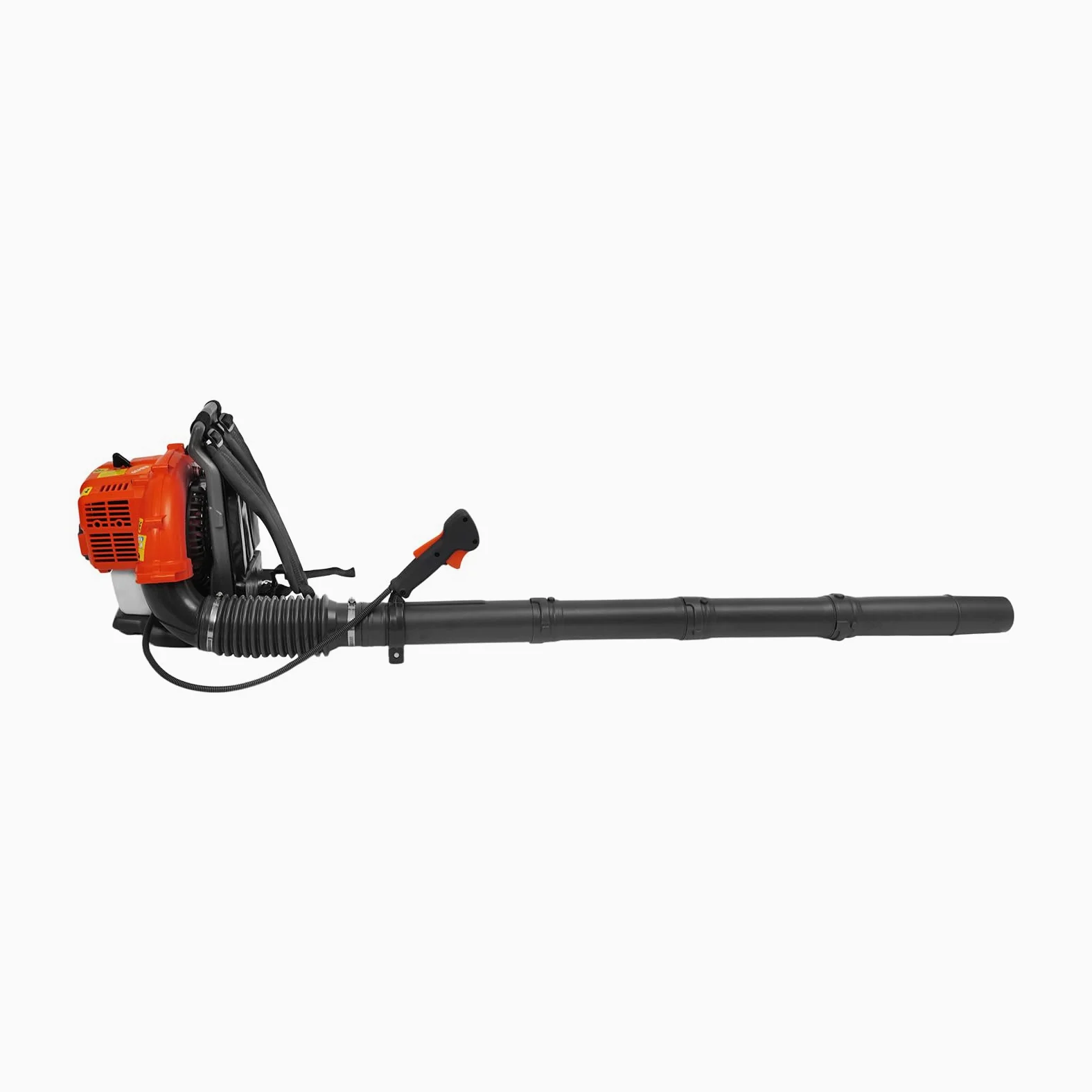 Soplador de hojas de gasolina de 2 tiempos con depósito de combustible de 1,2 litros, 42,7 cc, 1250 W, volumen de aire de 424 CFM, velocidad del viento de 70 m/s