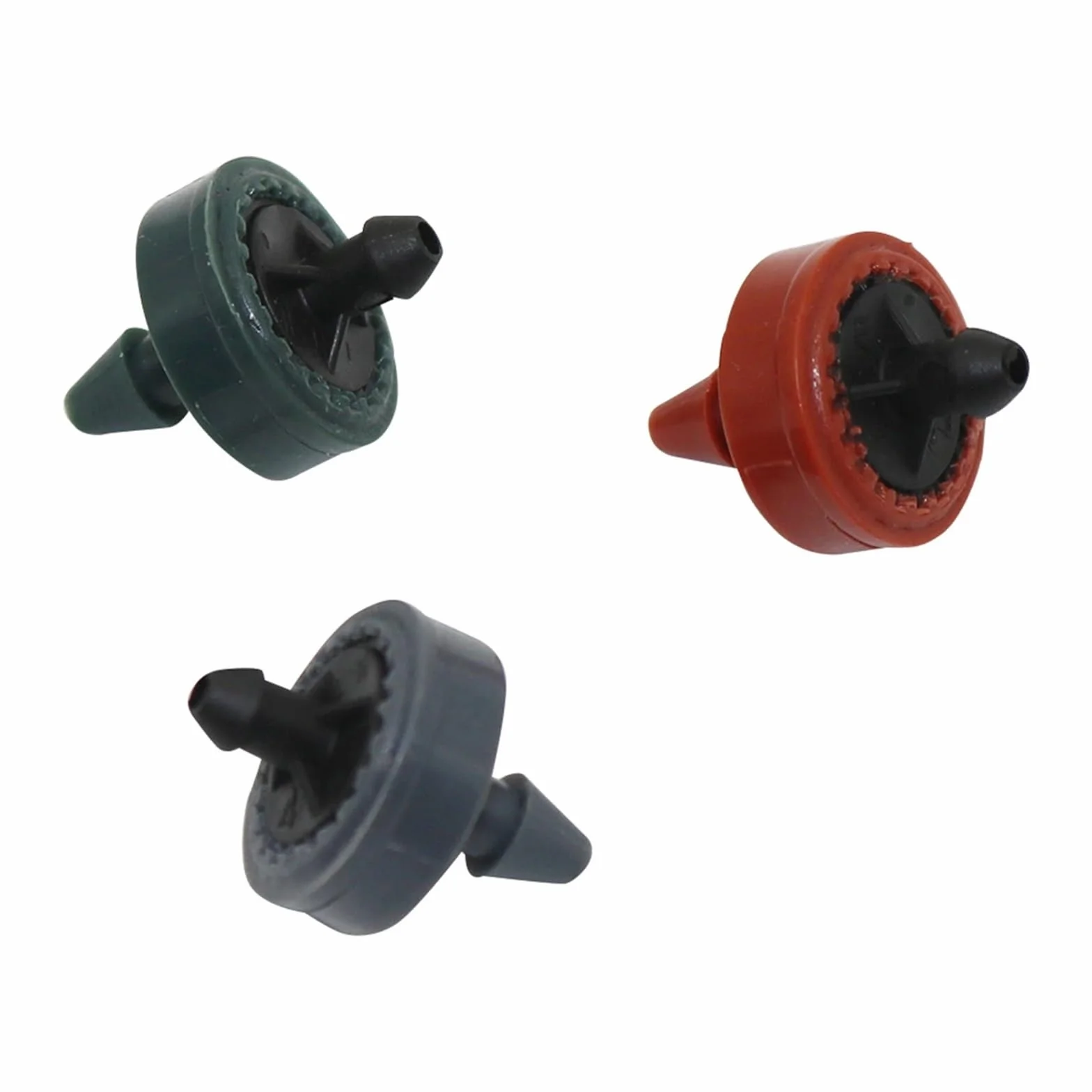 Emisores de Riego por Goteo Mini emisor de Goteo compensador presión 2 l/h, 4 y 8, Manguera 4/7 mm, Accesorios riego for invernaderos jardín, 500 Unidades(Green 8L)