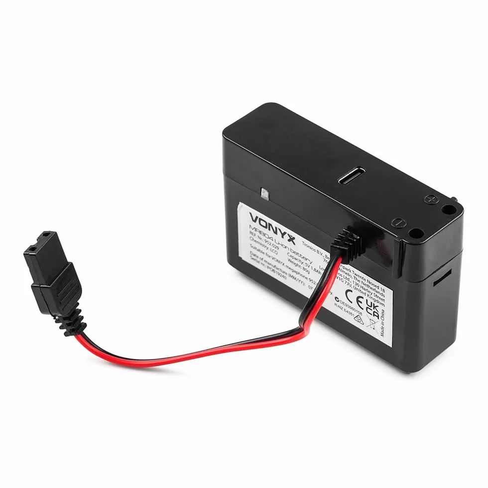 Batería Recargable de Iones de Litio 5V Vonyx MRB04 para megáfono MEG025