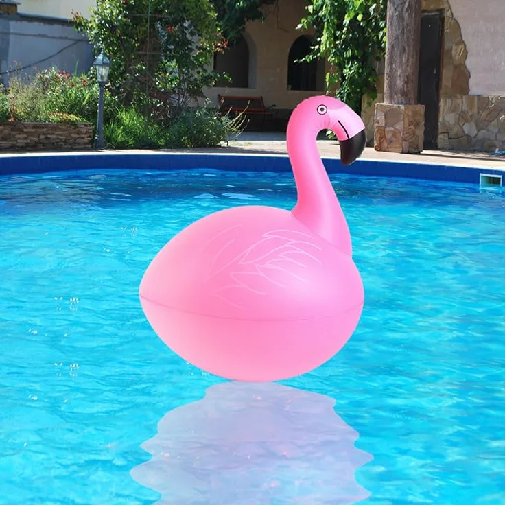 Linterna Solar Hinchable Flamenco para Piscina, Estanque y Jardín, Lámpara LED Flotante IP68, Iluminación Decorativa Automática con Energía Solar (4, Pink)