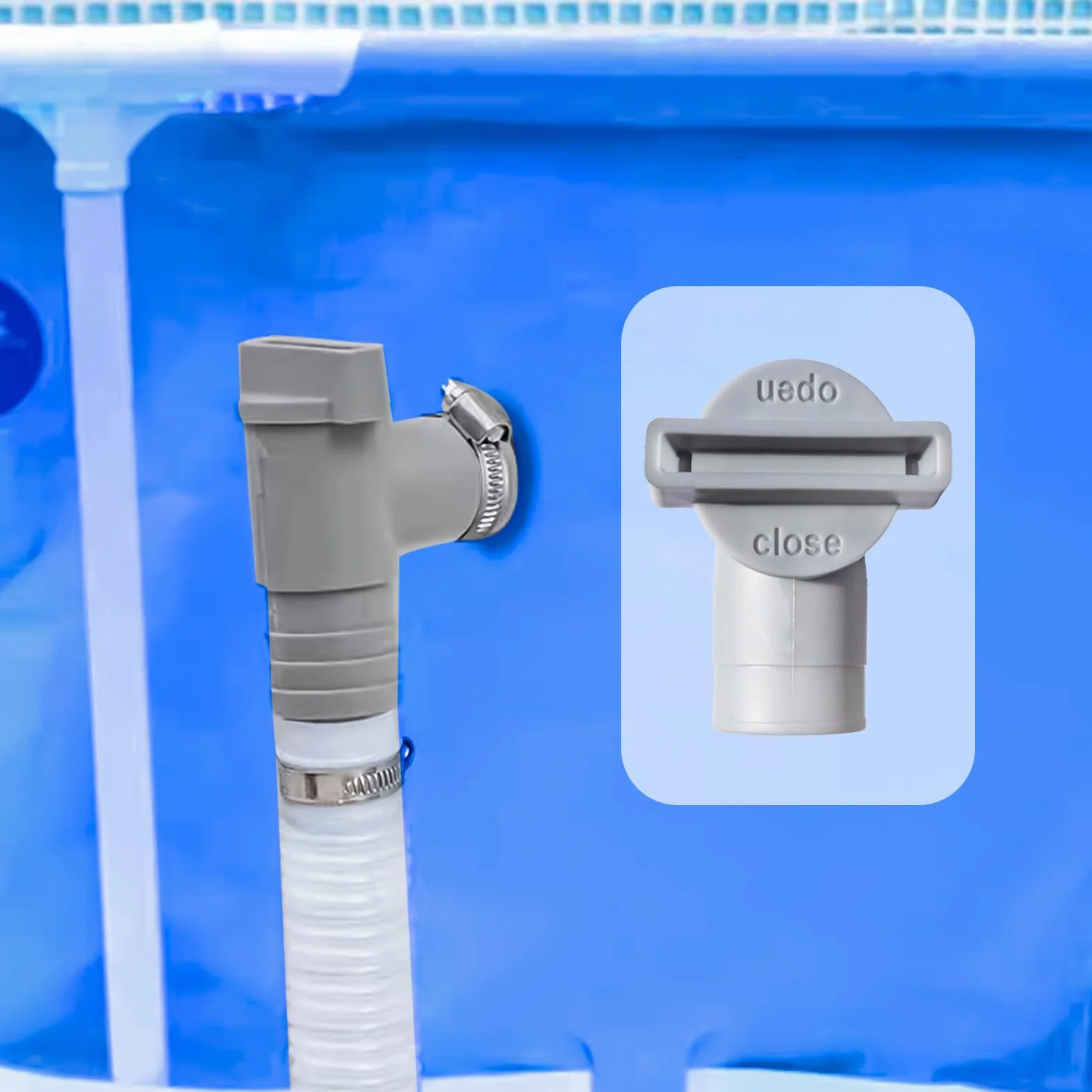 Forhome 2 Válvula de Cierre para Piscinas,Conexión de Manguera de 32 mm, Adaptador Manguera Piscina,Adaptador de Manguera de Piscina, Juego de conexión de Accesorios de Piscina de 32 mm