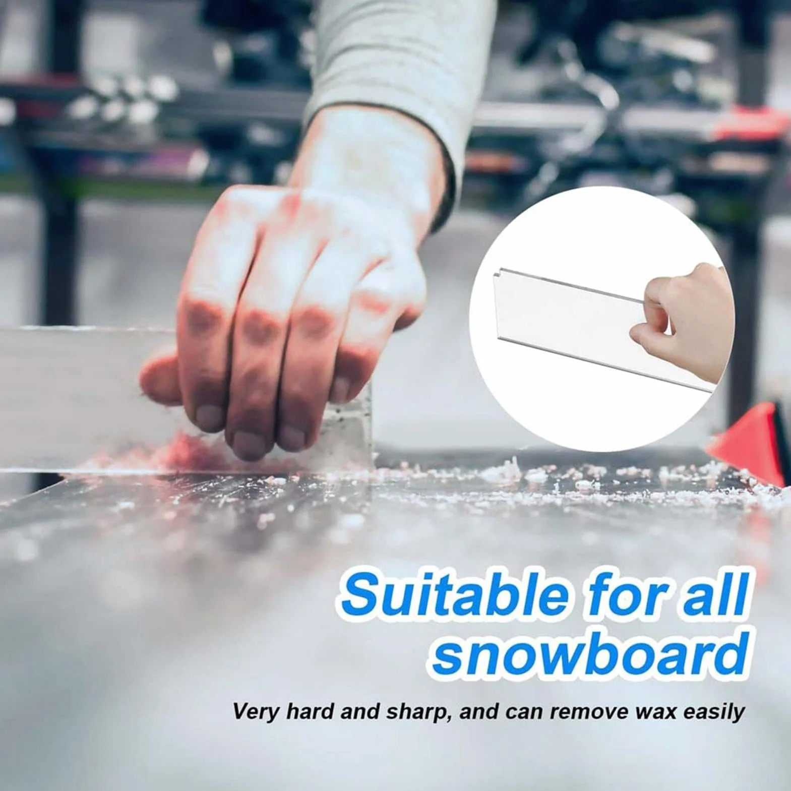 Rascador de cera de esquí, herramienta compacta para snowboard y surf