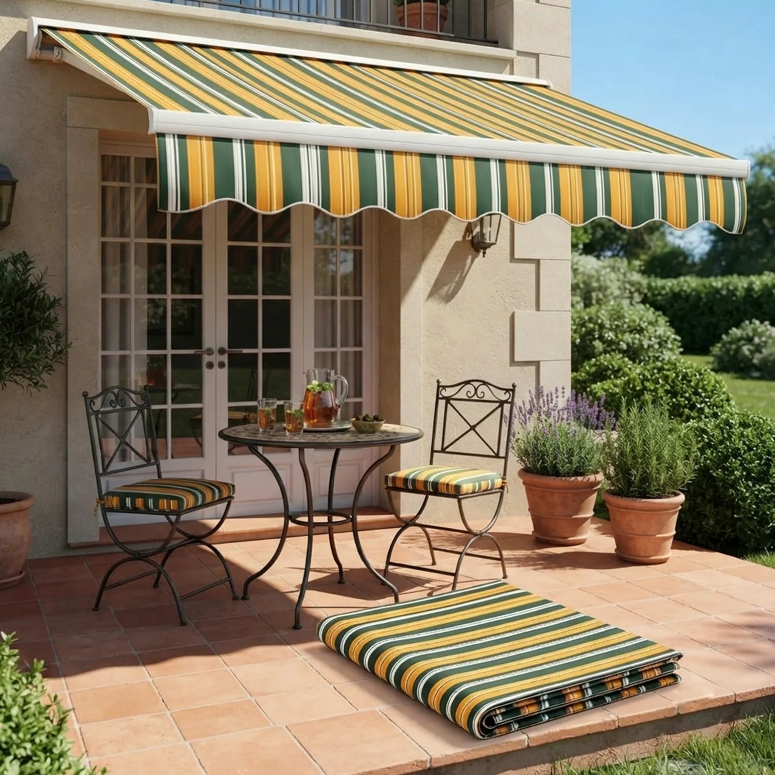 Replacement Canopy, Tela Recambio De Toldo Exterior | Toldo De Repuesto De Acrílico De 290 X 250, Impermeable Y Resistente Al Sol(D,8x6.5ft(2.4x1.98m))