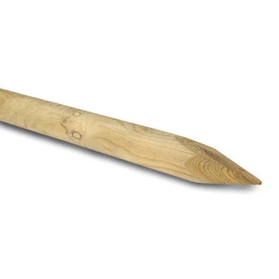 Estaca para árboles/Tutores con Punta, Postes de Madera de Pino tratada para Exterior/estacas de fijación, estacas para Jardin, tutores para Plantas (175 cm ⌀ 6 mm 8 Unidades)