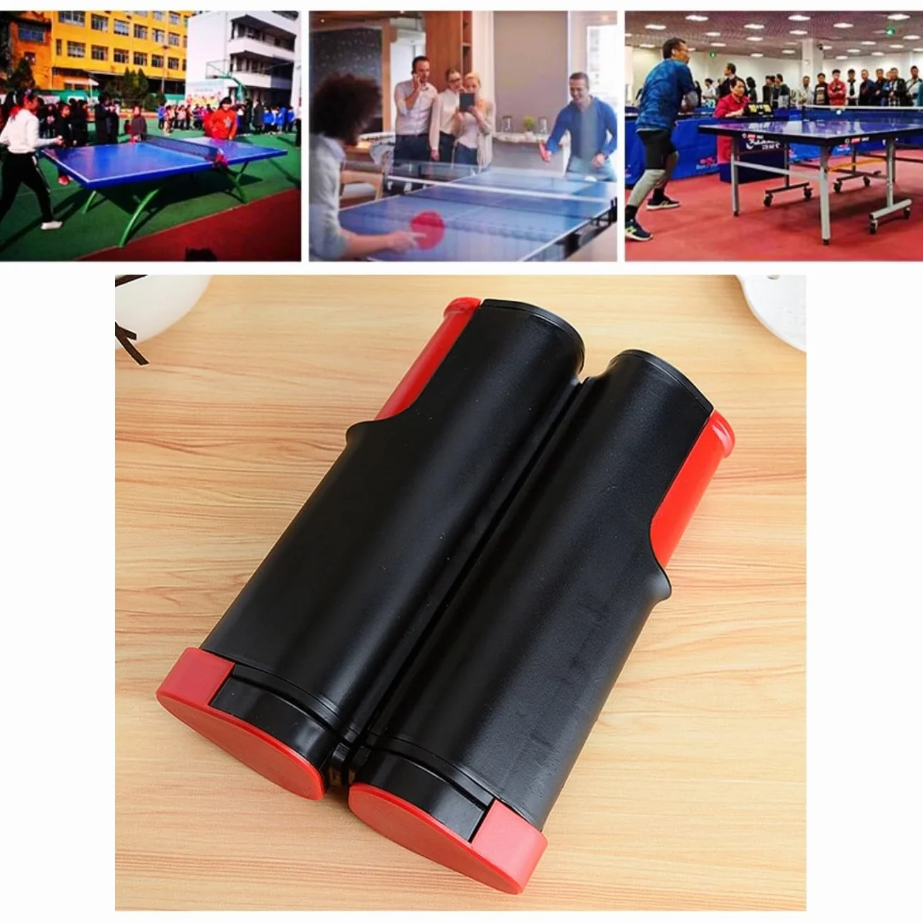 Red de tenis de mesa retráctil 165 cm, soporte de abrazadera para mesa de ping pong