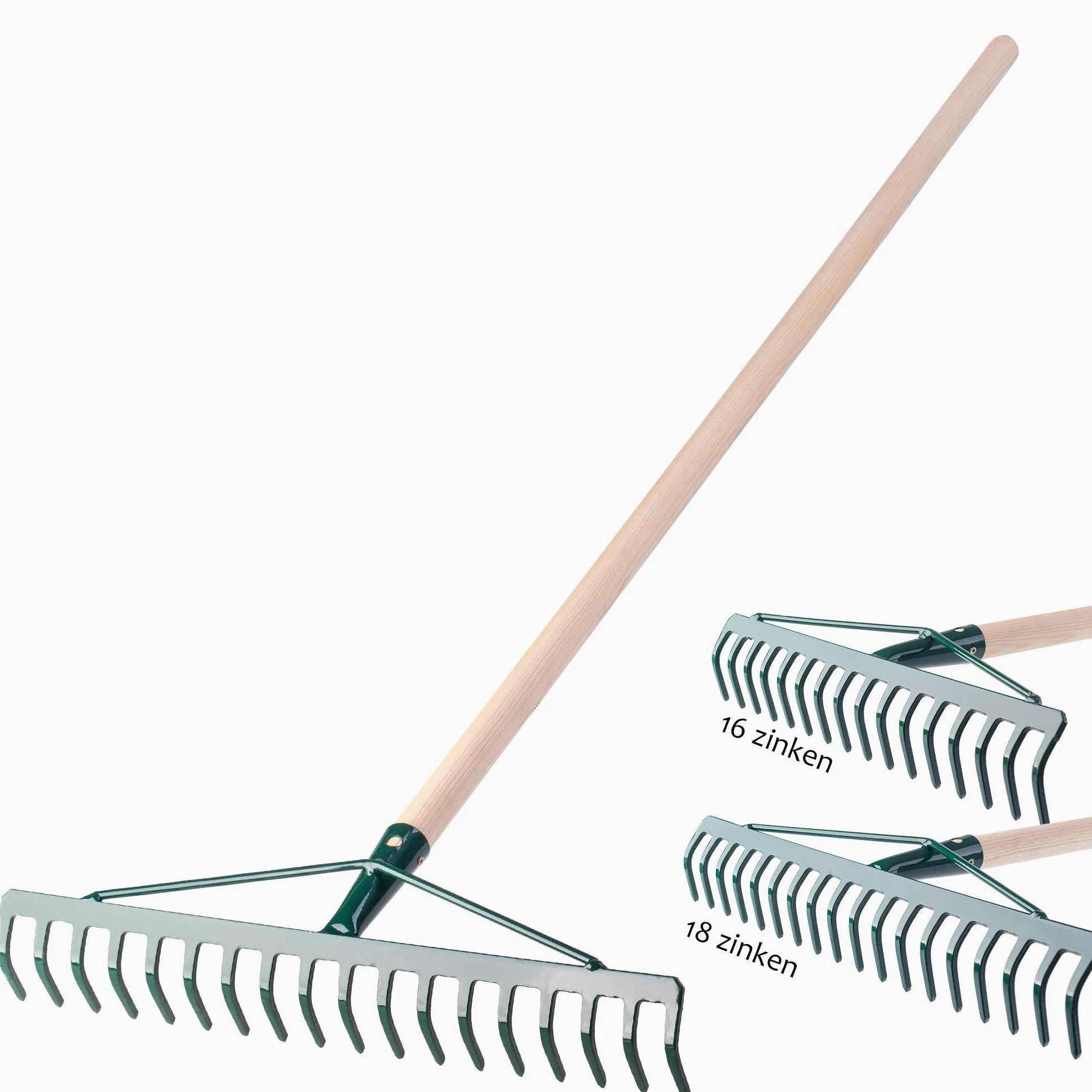 KADAX Rastrillo ancho para jardín, bancal, césped, rastrillo de jardín, rastrillo de hierro, rastrillo de metal, rastrillo de hojas, escoba de hojas, herramienta de jardín, rastrillo de heno,