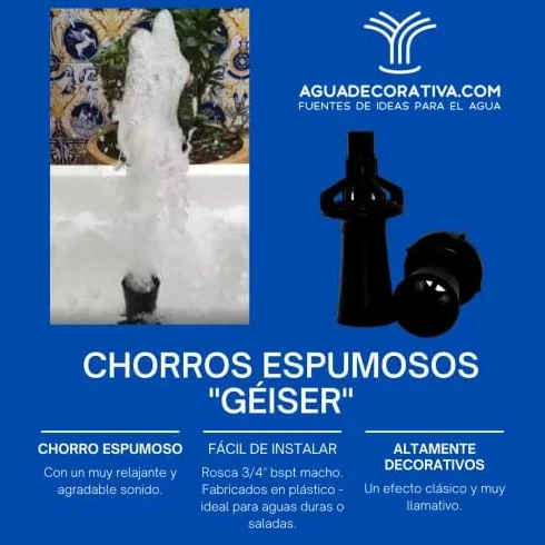 Agua Decorativa Boquillas para Fuentes Sumergidas de Chorro Espumoso Caños Toberas Surtidores de Agua para Estanques Eductores Mezclado