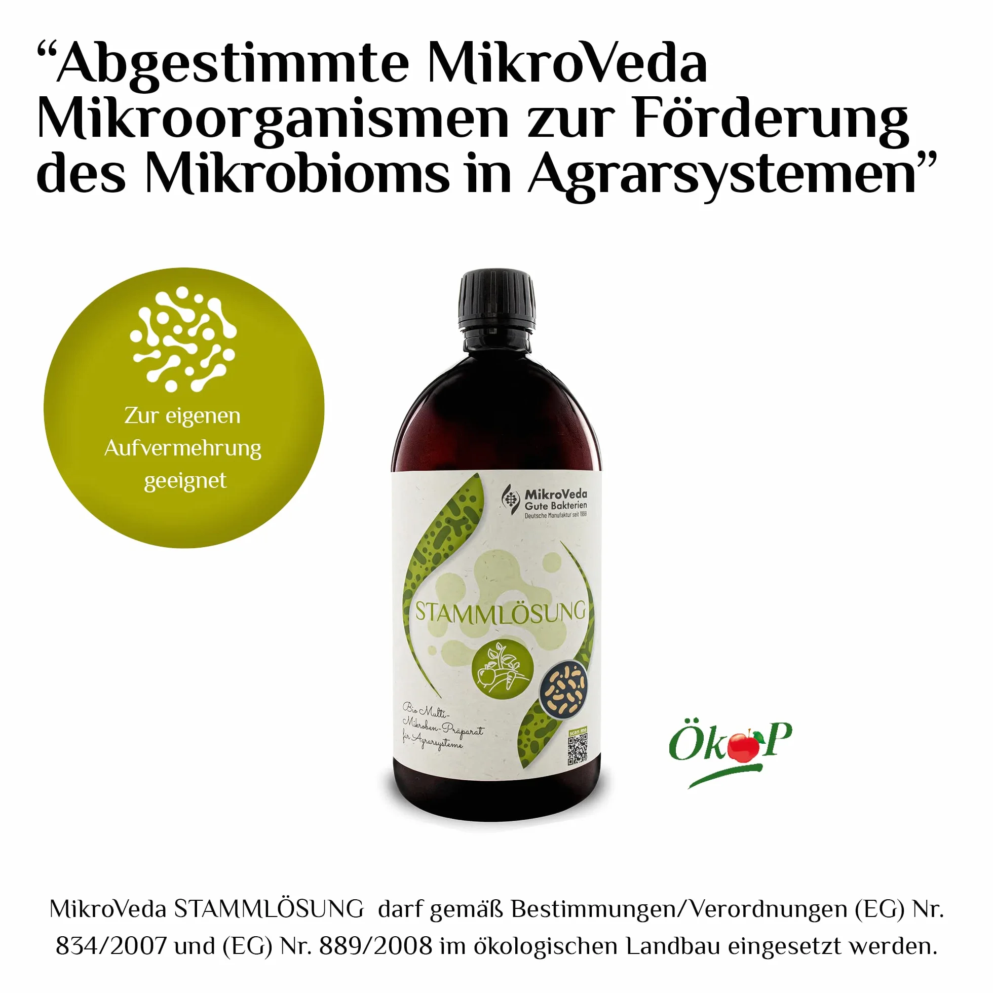 MikroVeda Solución madre orgánica - Microorganismos efectivos - 15 cepas - Activador y auxiliar del suelo - Compost - Estanques - Jardín - Agricultura