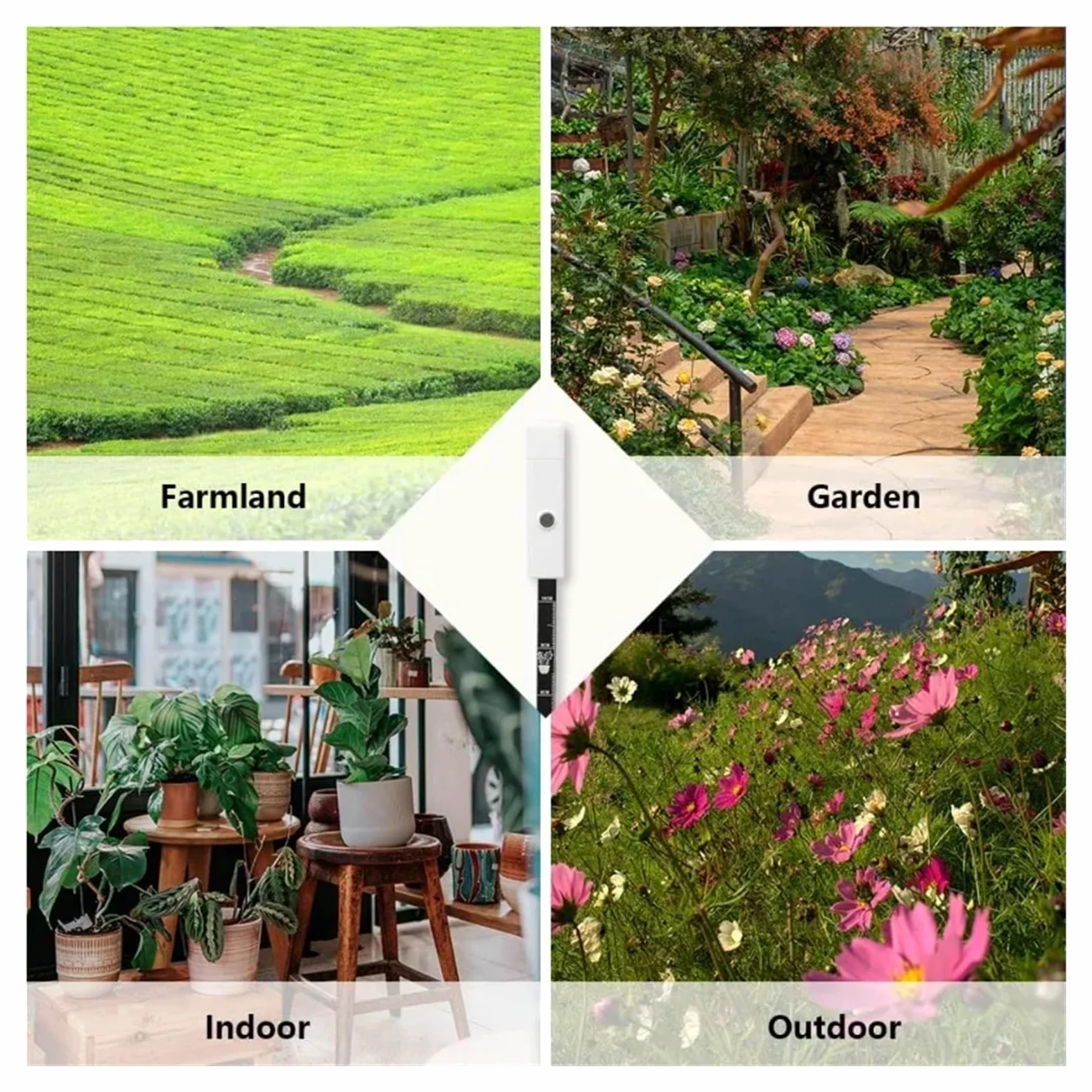 Medidor De Humedad Monitor Universal Con Sensor De Humedad Del Suelo, Detector De Temperatura Y Humedad De Plantas, Herramienta For El Cuidado Del Jardín En Casa, 10 Uds.