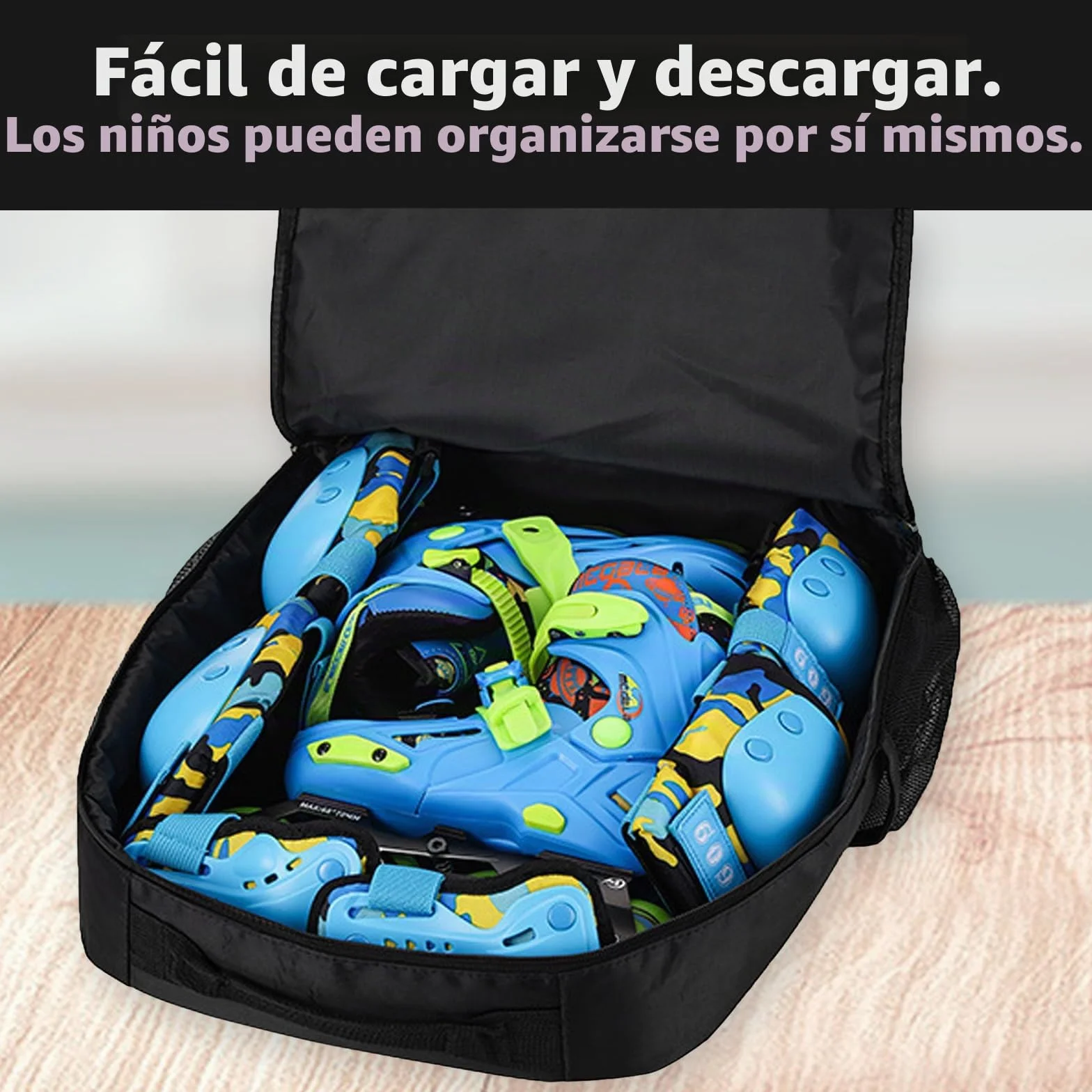 Bolsa de transporte para patines transpirable niños adultos unisex