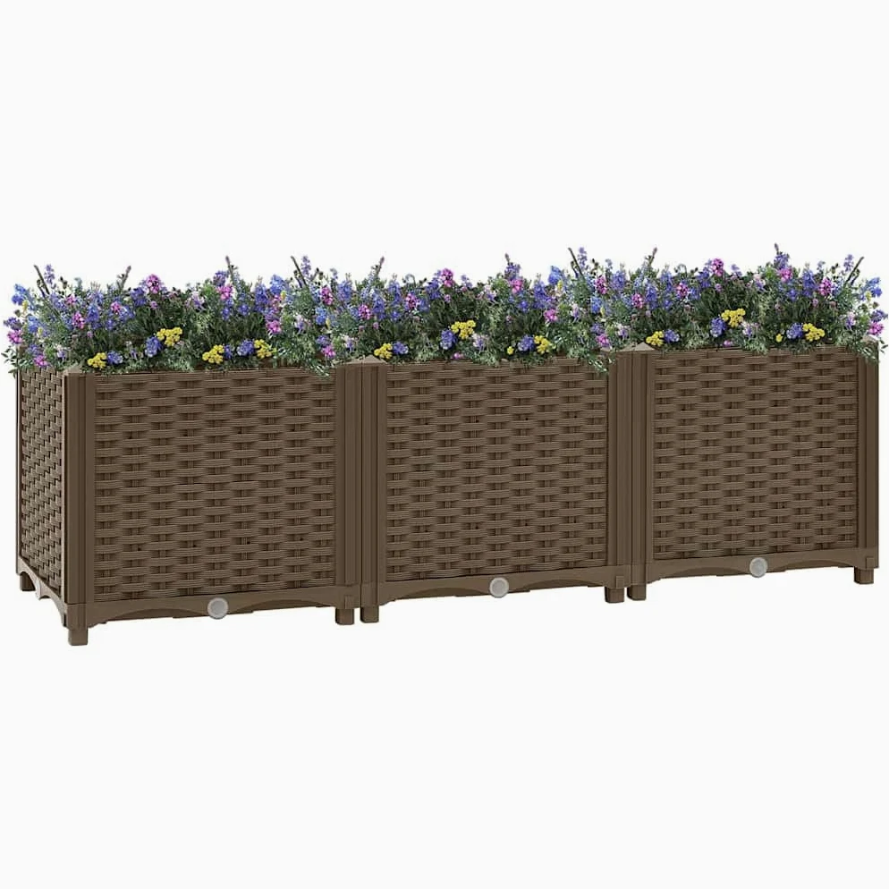 vidaXL Jardinera elevada 120x40x38 cm Polipropileno
