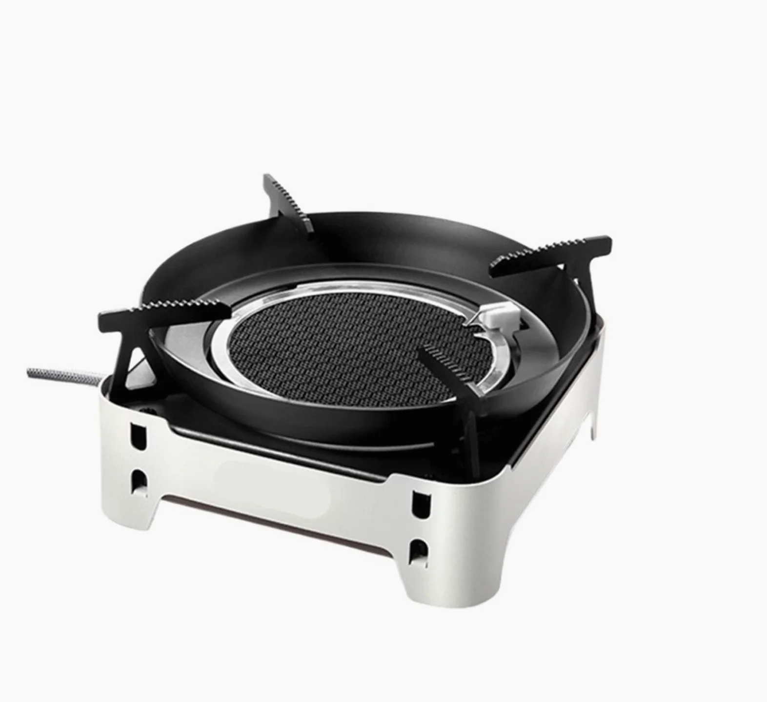 Estufa de gas infrarroja de 3600 W, quemador de gas portátil para picnic, senderismo, cocina al aire libre (blanco)