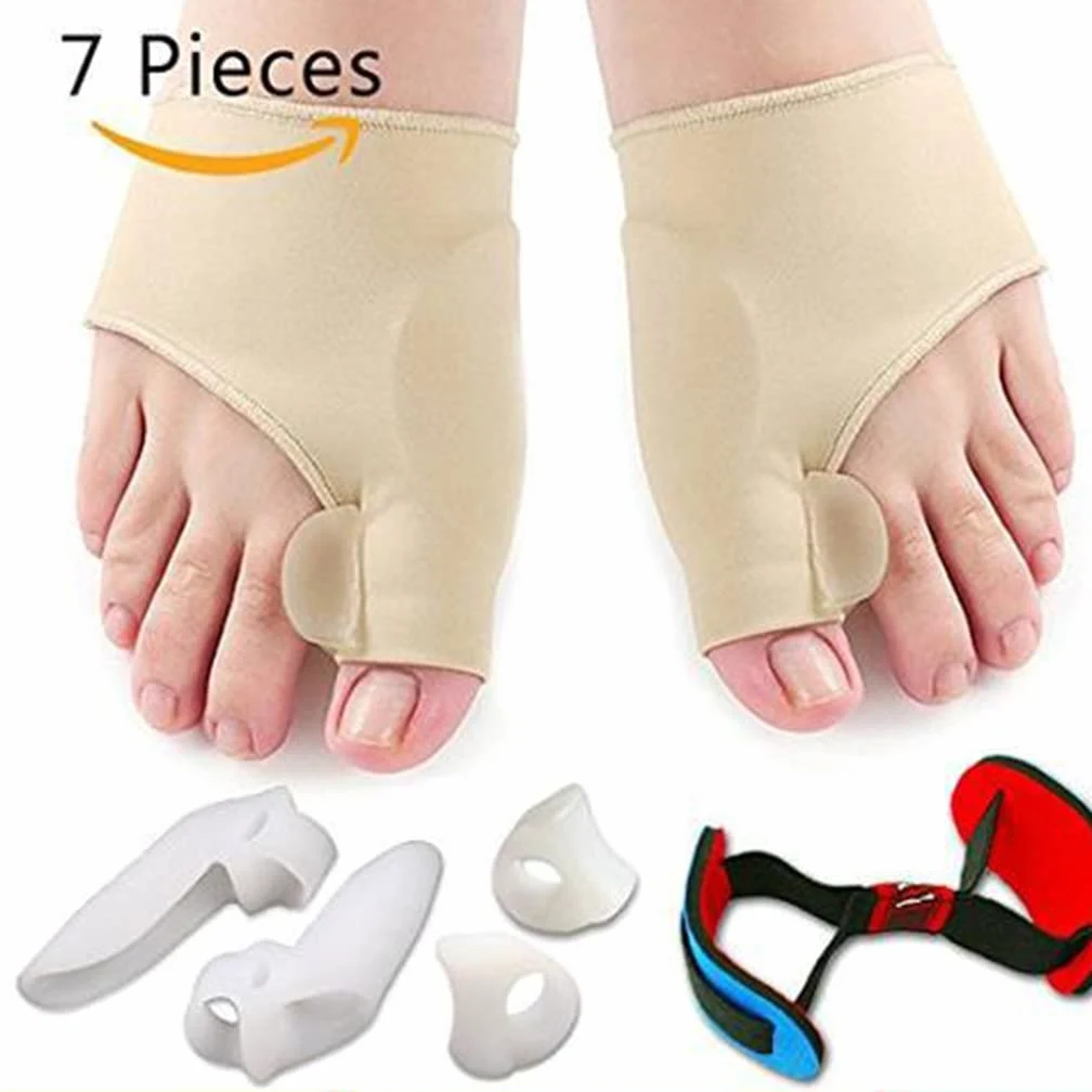 Corrector Hallux Valgus, Juego de separación de Dedos, Corrector de Silicona, Protector alisador de juanetes para Hombres y Mujeres, Alivio del Dolor para el Cuidado de los pies