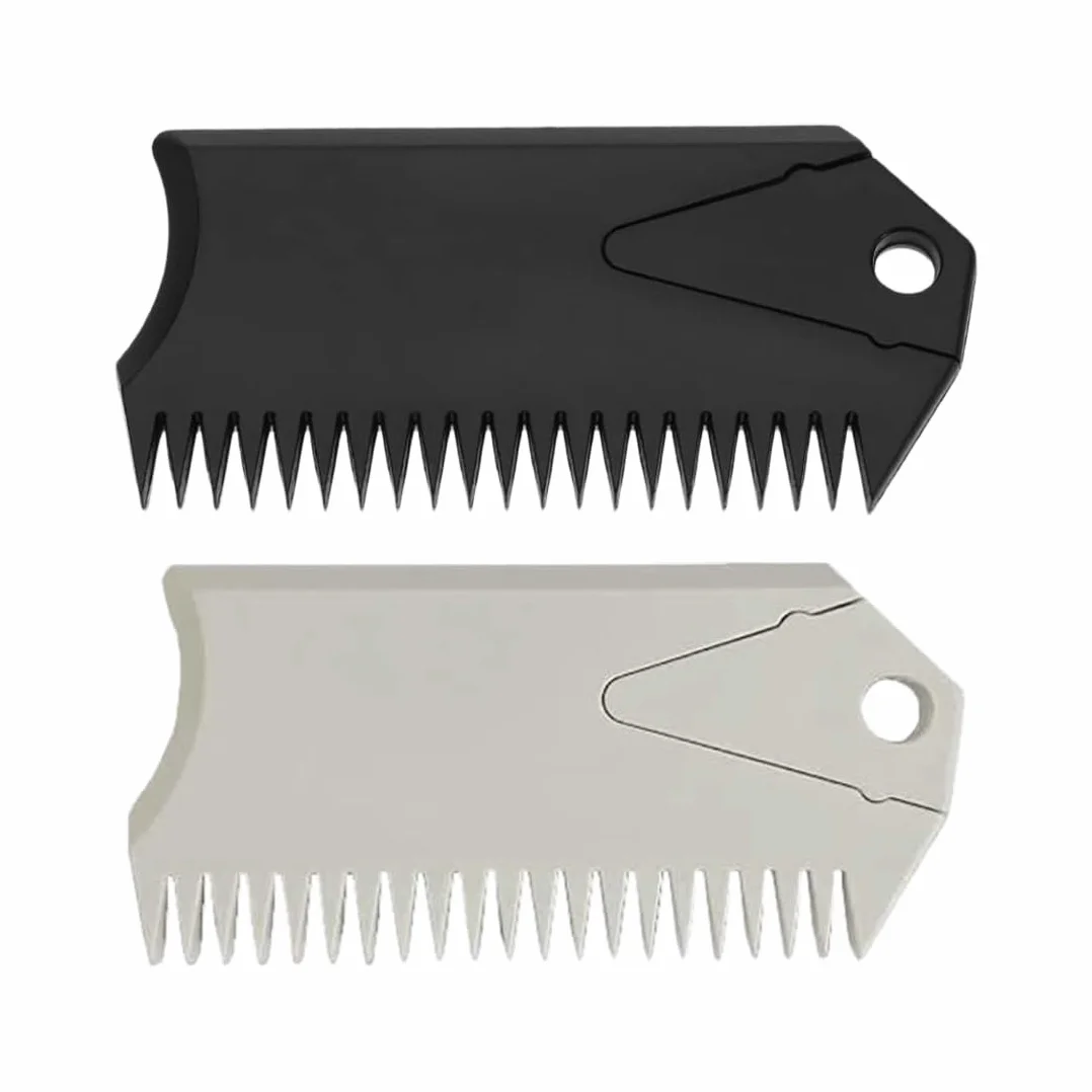 Juego de peines para encerar tablas de surf de 2 piezas, parafinas y ceras, con llave para quillas