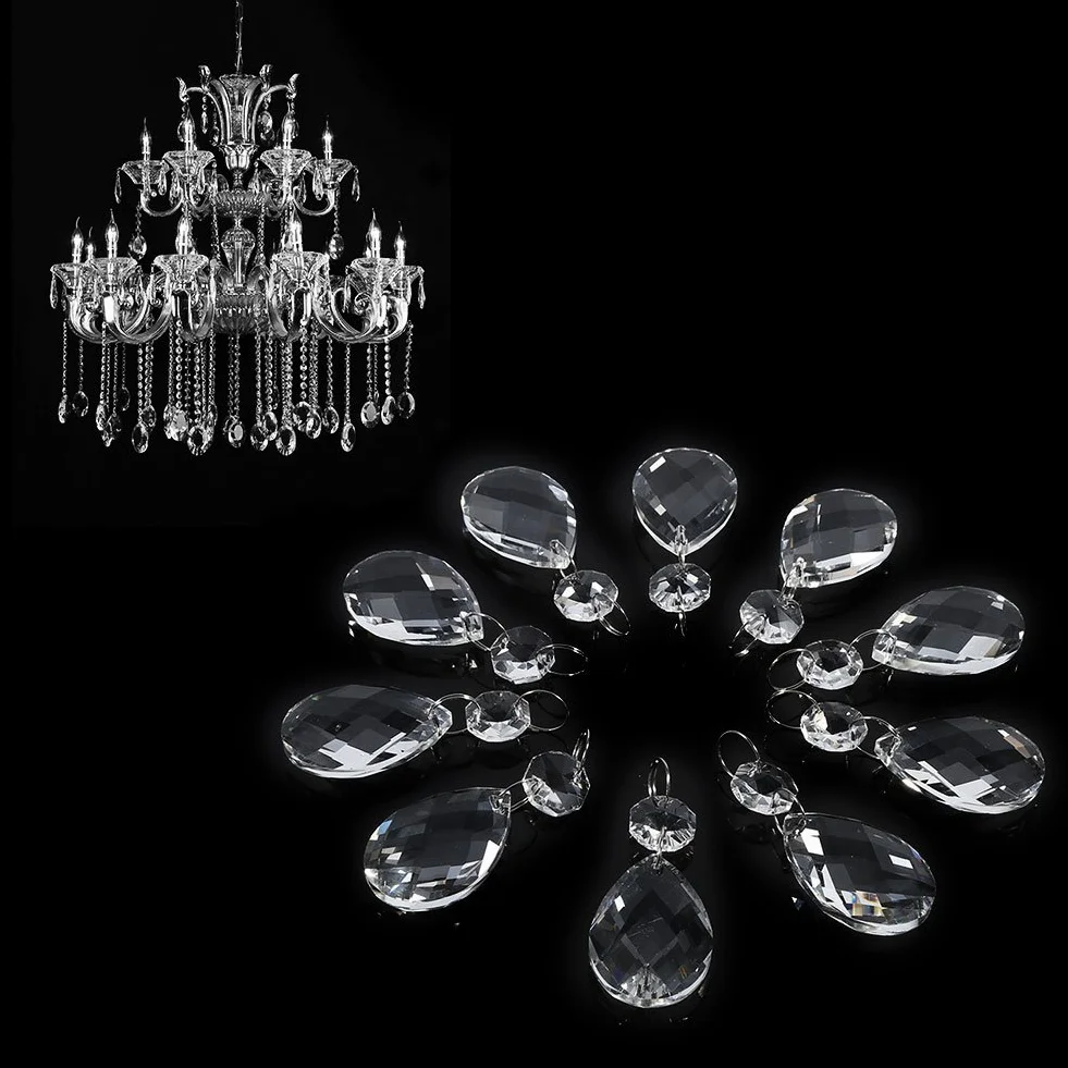 20 Piezas Transparente Atrapasoles Cristal Colgante, Estéticamente Brillo Lagrimas De Cristal Cristales De Lámpara De Araña Lagrimas De Cristales Repuestos Cristals Lamparas para El Hogar Oficina