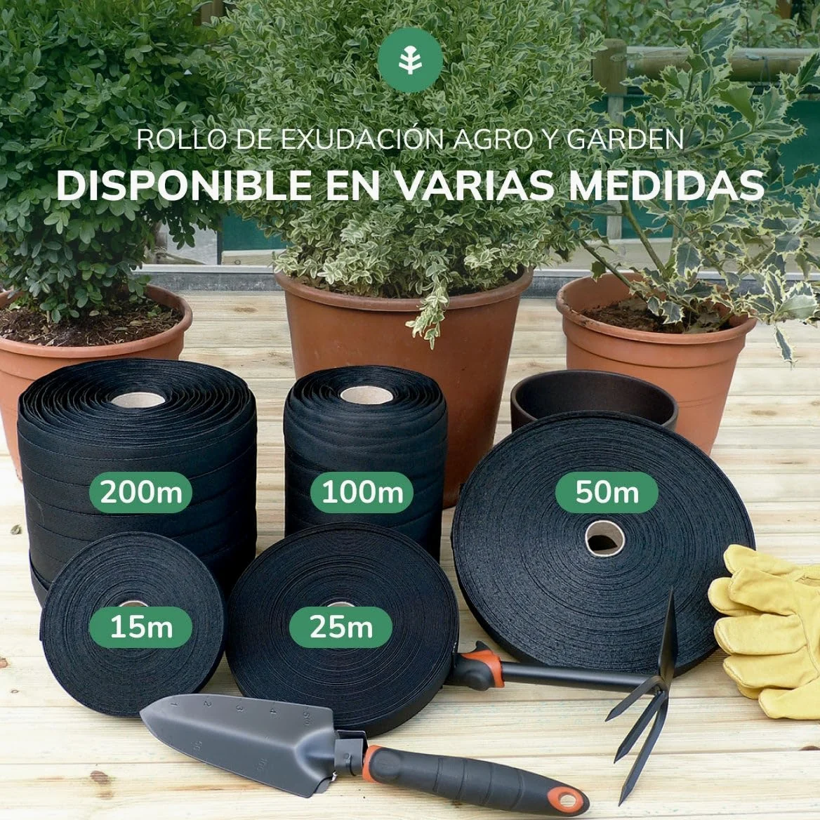 PLANETA HUERTO | Rollo Exudación (100 m, Agro)