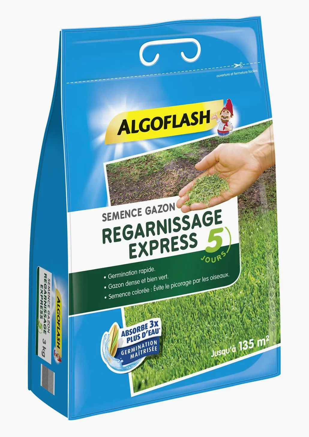 Semences Gazon Regarnissage Express 5 jours 3 kg