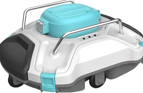 Limpiador robótico automático de piscinas, escalada de pared, contenedor de filtro masivo de carga superior, aspiradora robótica inalámbrica para piscinas en el suelo y sobre el suelo