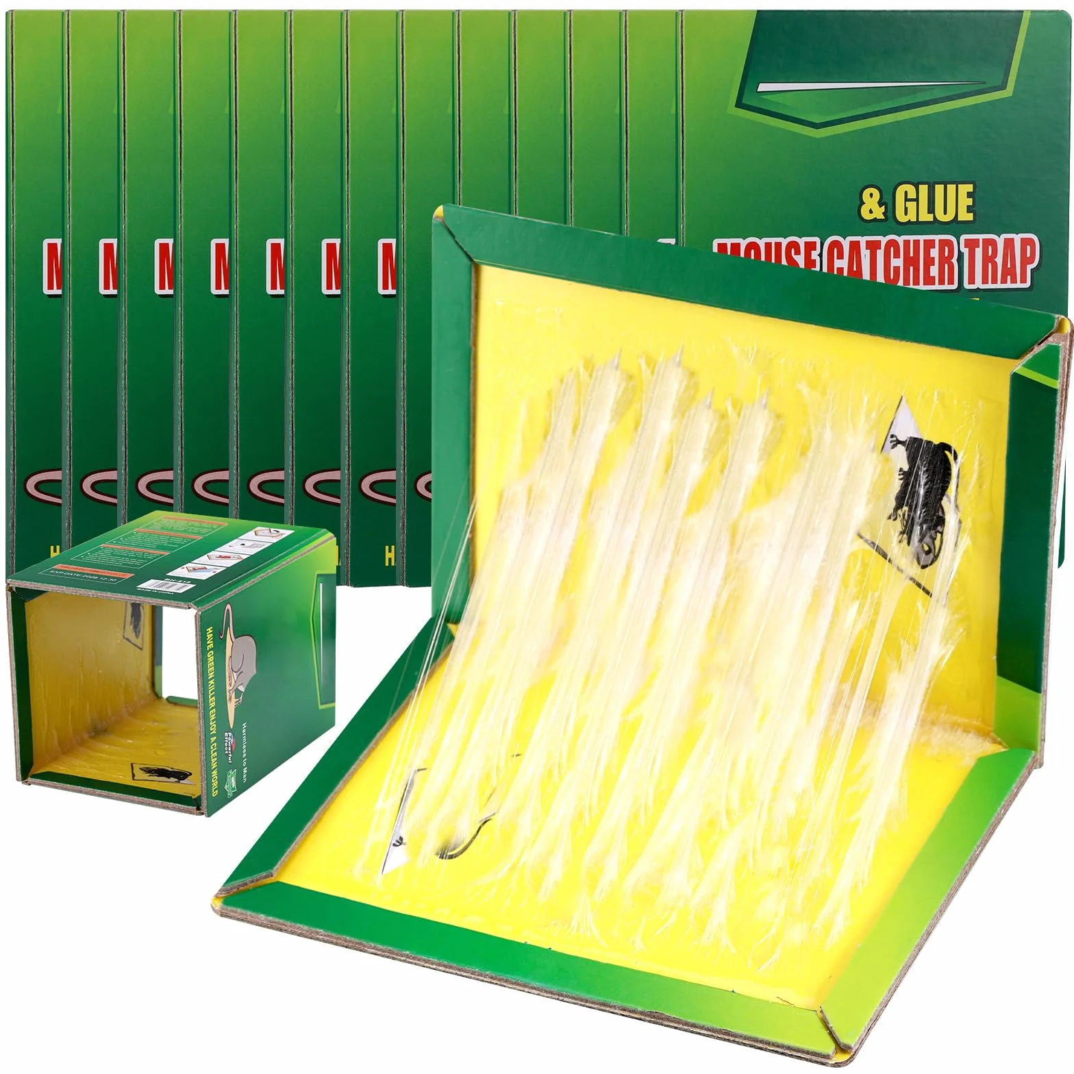 14Pcs Trampa Pegamento Ratones, Profesional Trampas para Ratones Ecológicas, Trampa Adhesiva para Ratas, Potentes Trampas para Ratas Grandes Adhesivas, Trampas Ratas Apto para Cucarachas Y Arañas