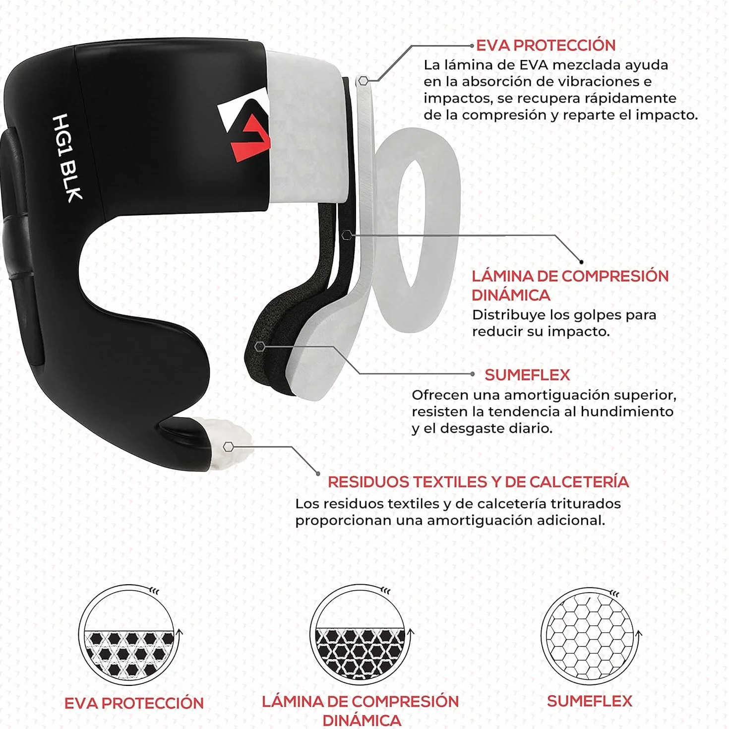 AQF Casco Boxeo CE Aprobado Entrenamiento Muay Thai Integral Kick Boxing Cabeza Protector MMA Headgear Sparring Negro