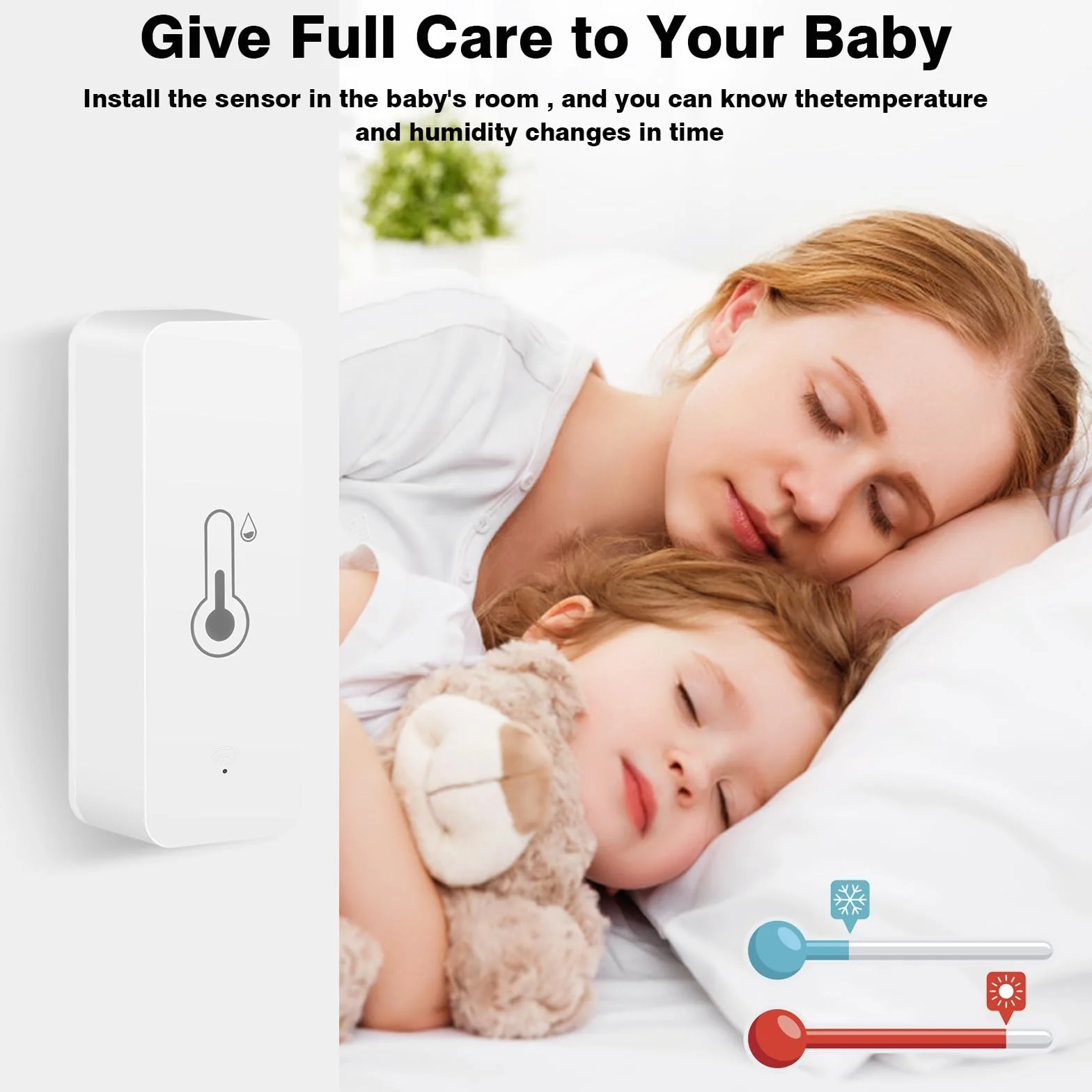 Jadeshay Termómetro Higrómetro WiFi Inteligente,4 Piezas Sensor Inalámbrico de Temperatura Humedad Digital Monitor de Ambiente para Hogar Oficina Invernadero y Bodega,Compatible con Smart Life Alexa