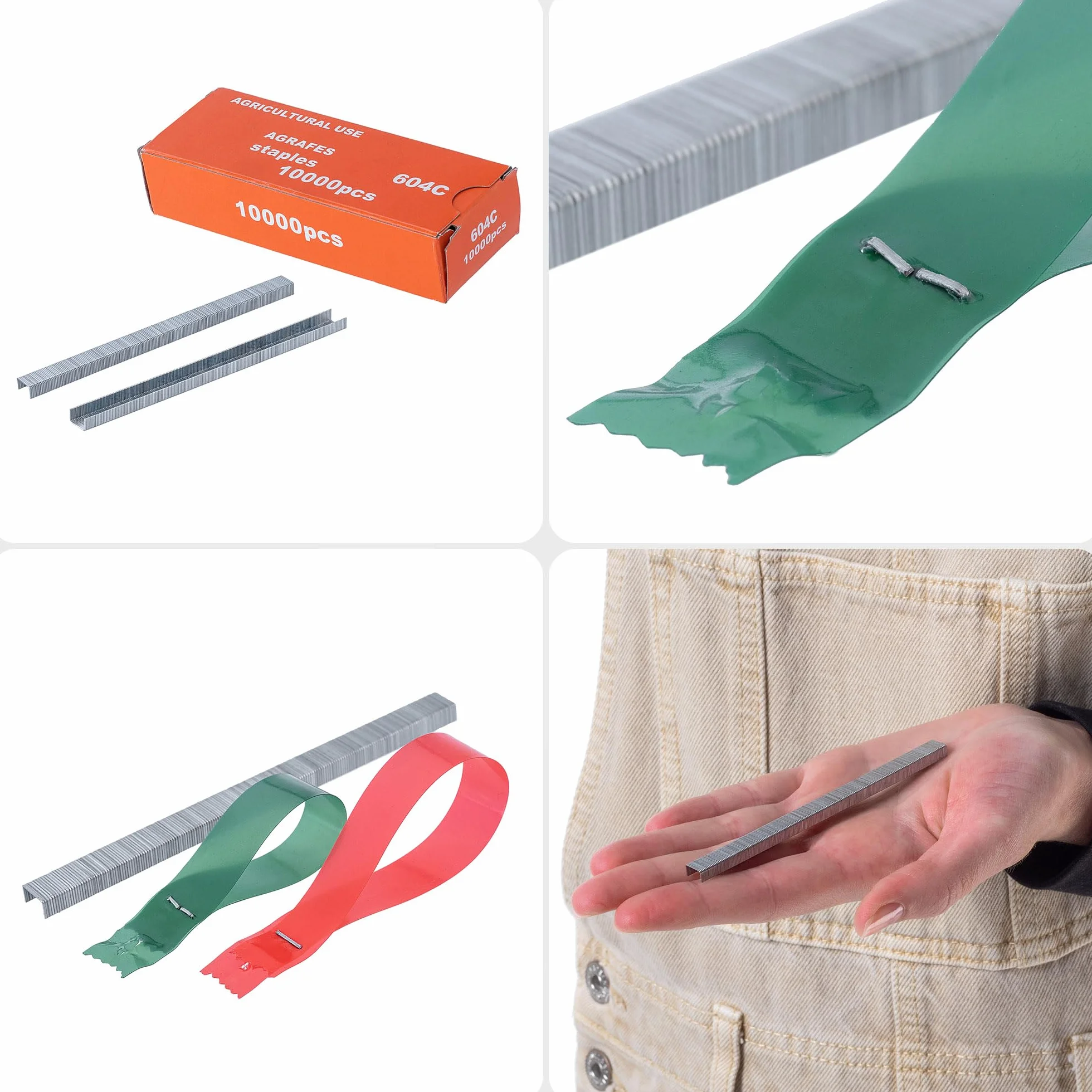KADAX Juego de Pinzas de unión para Plantas, Incl. 20 Rollos de Cinta de unión y Grapas, Ideal para Atar rápidamente Tomates, pepinos y Plantas trepadoras (Verde)