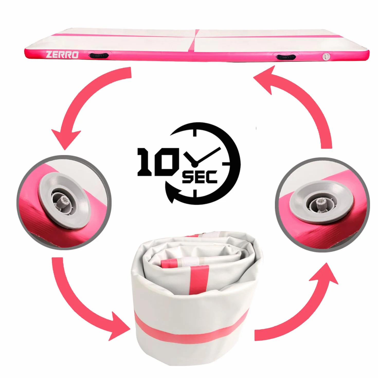 CCLIFE Colchoneta Hinchable Eléctrica Bomba de Aire Rápido Inflado para Fitness Yoga Entrenamiento