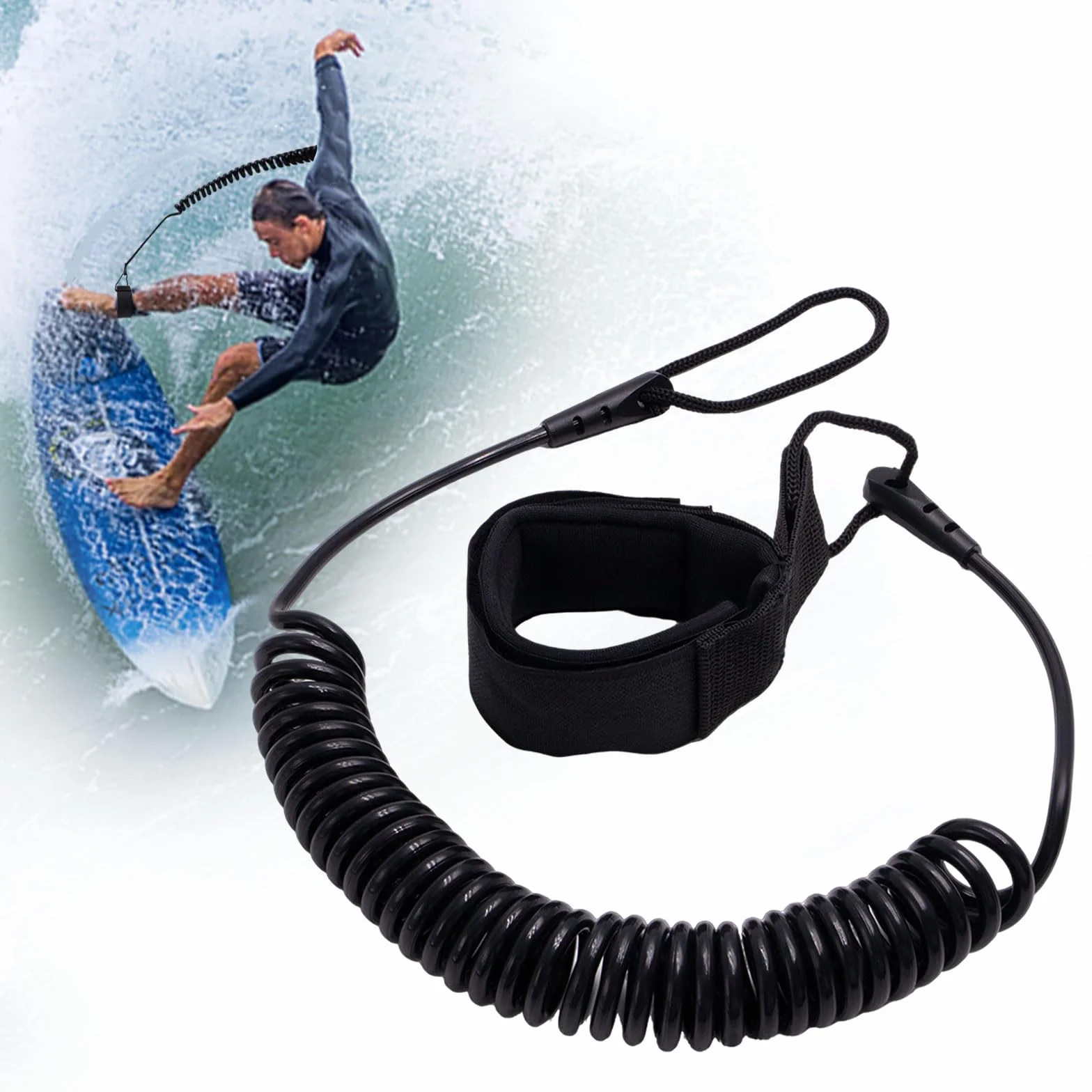 Surf Leash Ajustable TPU Adultos para Longboard 10ft