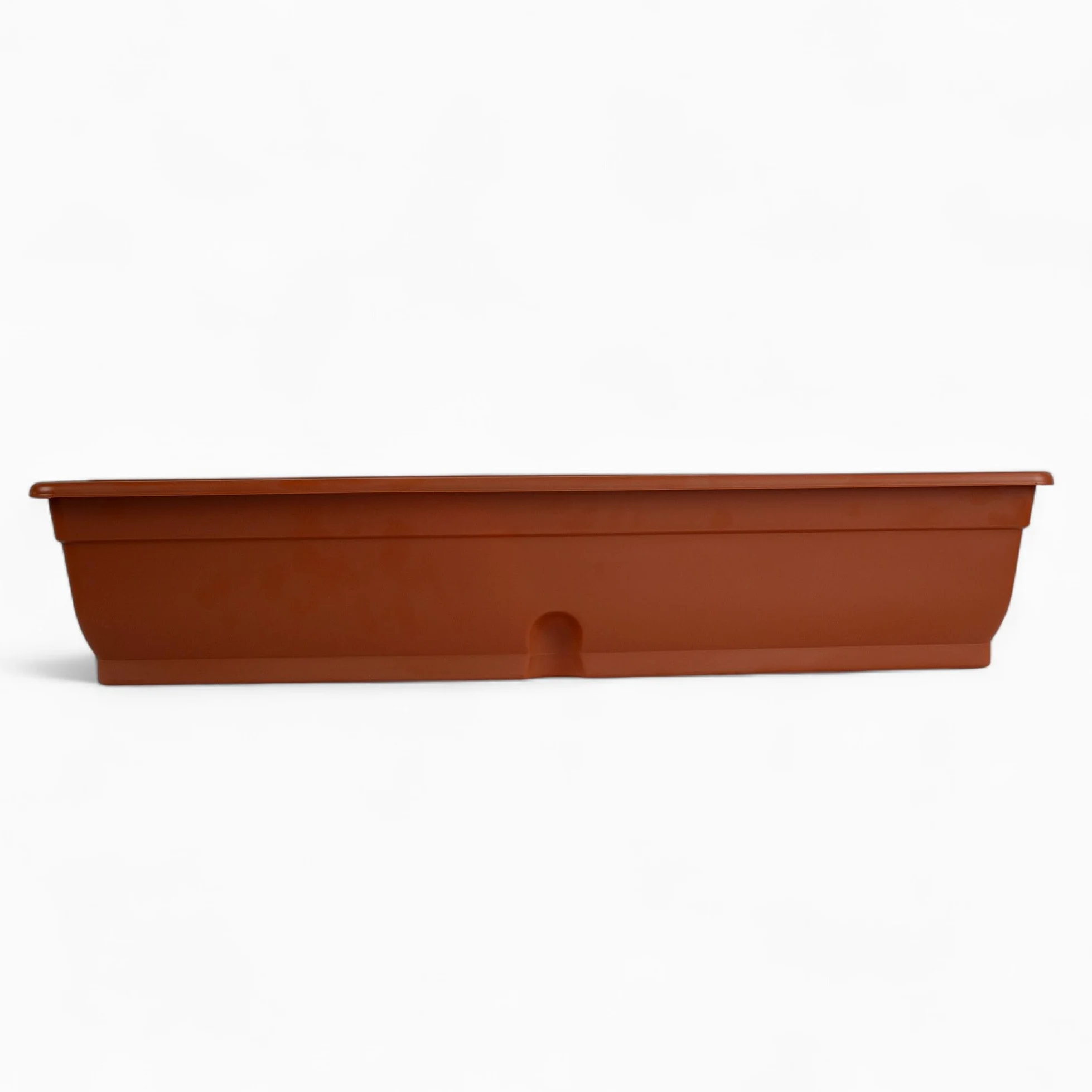 Pincho Macetero Rectangular Exterior - Jardinera Balcon, Macetas Rectangulares Plastico, Macetero Rectangular Marron, Macetas Exterior Grandes Resistente - 80x20x16cm Plastico (2)