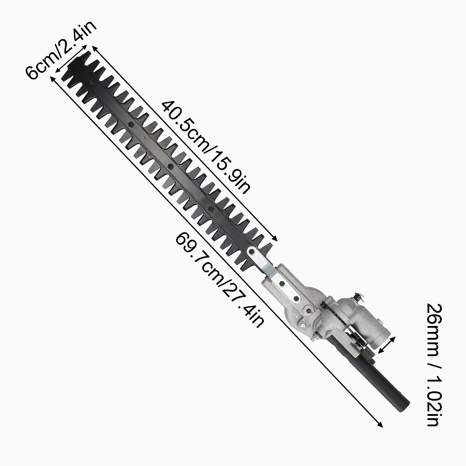 Cabezal Cortasetos, Acero Al Manganeso 65, Diseño de Doble Paleta para Desbrozadoras de 26 Mm, Ideal para Podar Setos, Arbustos y Arbustos