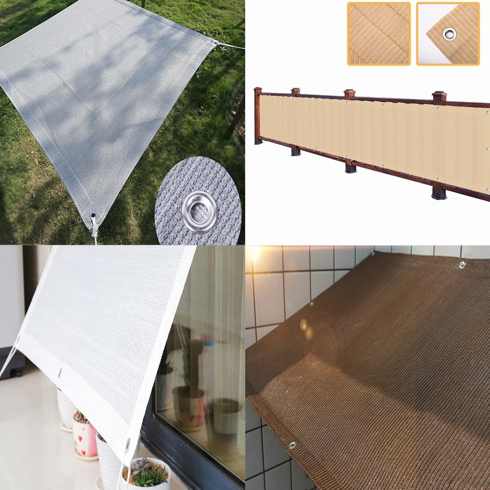 Toldo grande de 4,6 x 7,5 m con 98% de bloqueo UV, ideal para jardín, patio trasero, camping, toldo gris oscuro con cuerda incluida