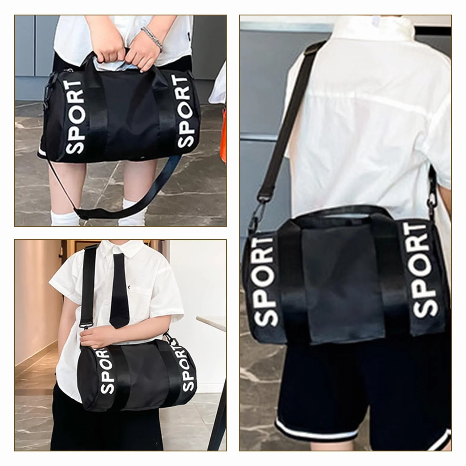 Bolsa de Deporte Impermeable Pequeña para Mujer y Hombre, Mini Bolso de Entrenamiento con Correa de Hombro