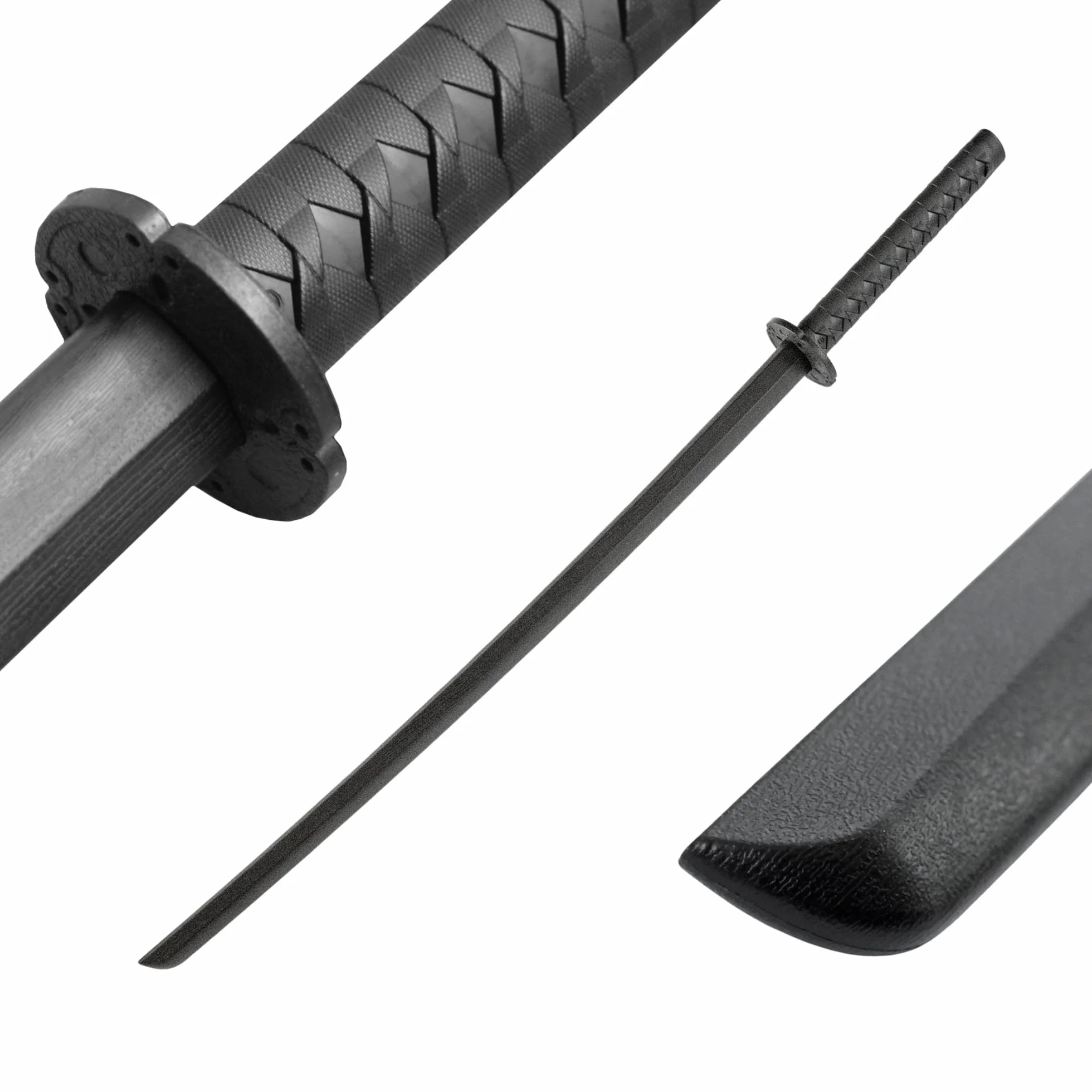 Bokken Plástico Duro 101 cm 600 g Iaido Aikido Bokuto Sparring Negro