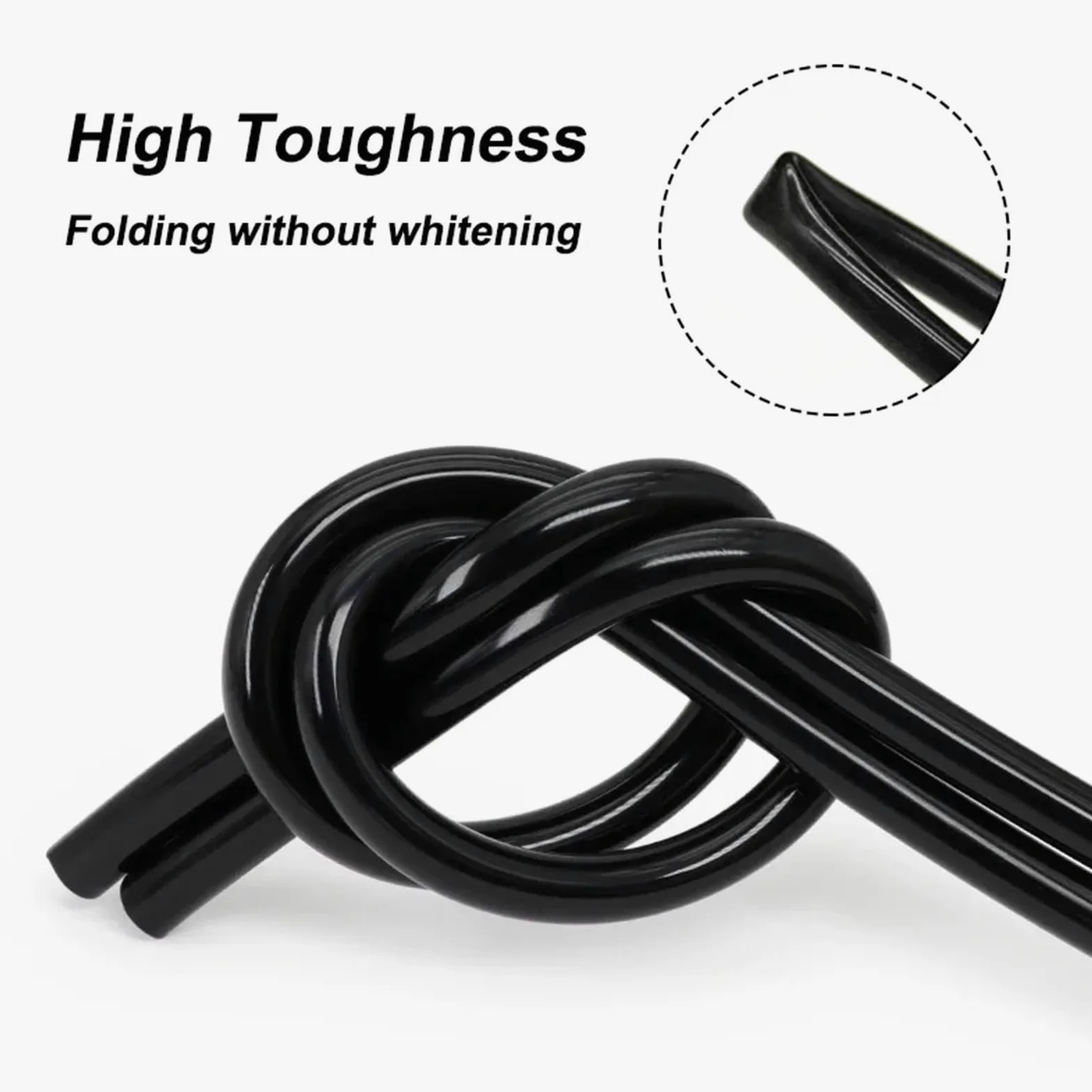Black Silicone Tube Flexible | ID 0,5 mm ~ 32 mm Manguera de plomería de agua resistente a altas temperaturas(8 meters,ID 9mm x OD 12mm)