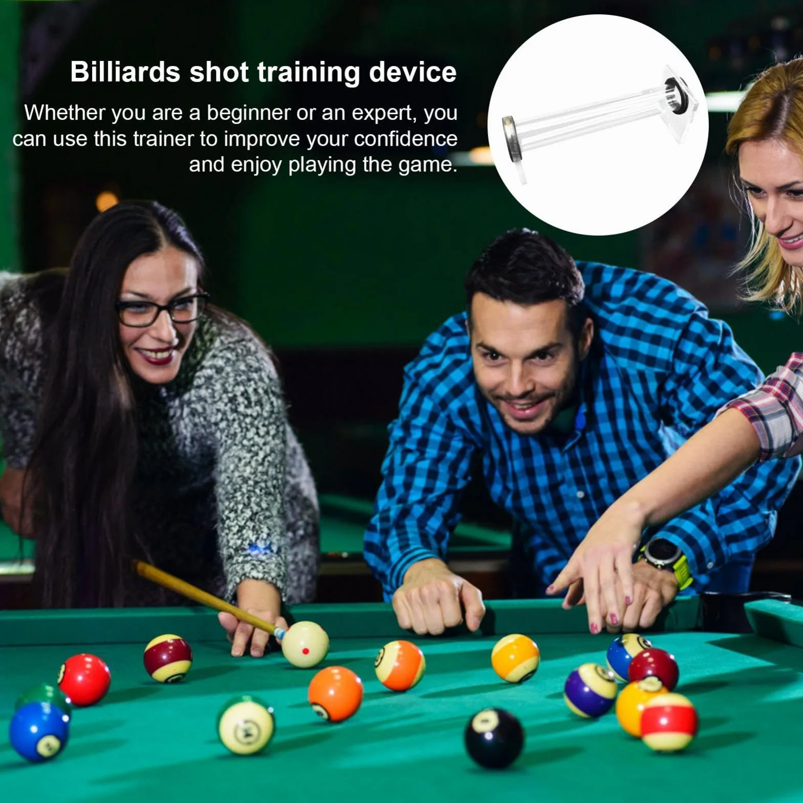 Herramienta de entrenamiento para golpes de billar ajustable para snooker y nueve bolas
