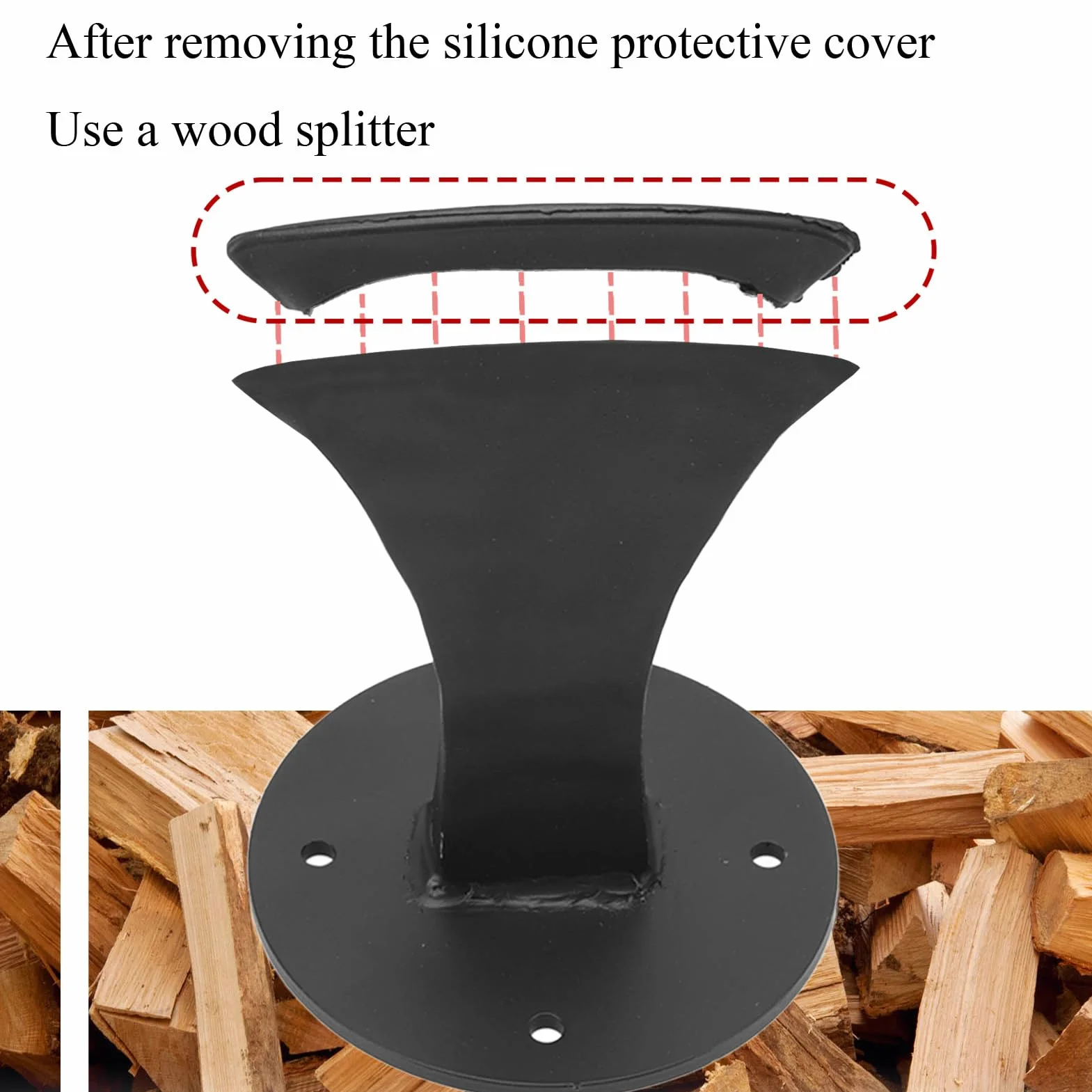 BigKing Divisor de leña para Trabajo Pesado, Cuña Divisora Manual para Chimenea