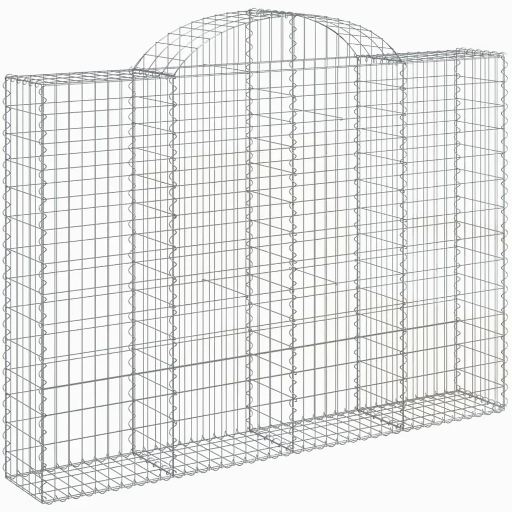 Cestas para gaviones (3 unidades, 200 x 30 x 140/160 cm) | Diámetro de alambre de 3,5 mm, ganchos reforzados, barrera decorativa de jardín, relleno con piedras o grava