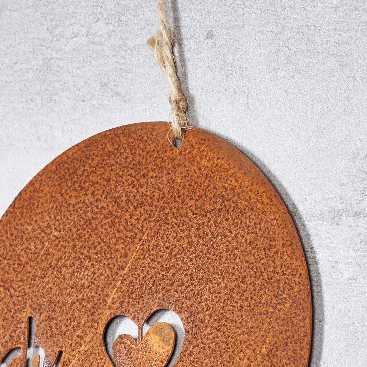 levandeo - Cartel Decorativo para Puerta de jardín (Metal Oxidado, 18 x 20 cm)
