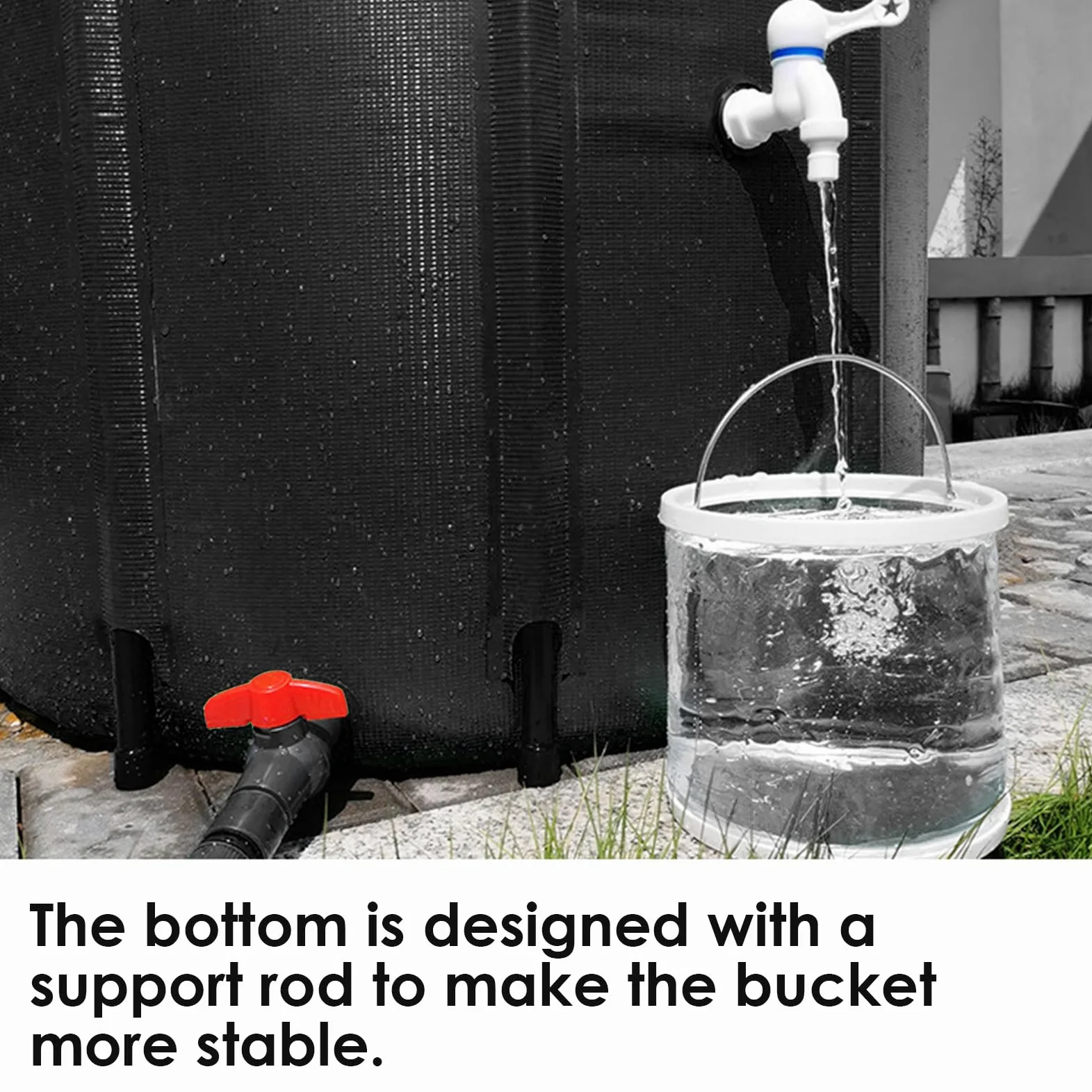 Colector de agua de barril de lluvia, colector de agua de lluvia de 200 l | colector de barril de lluvia portátil, barril colector de agua de lluvia a prueba de intemperie, colector de lluvia para