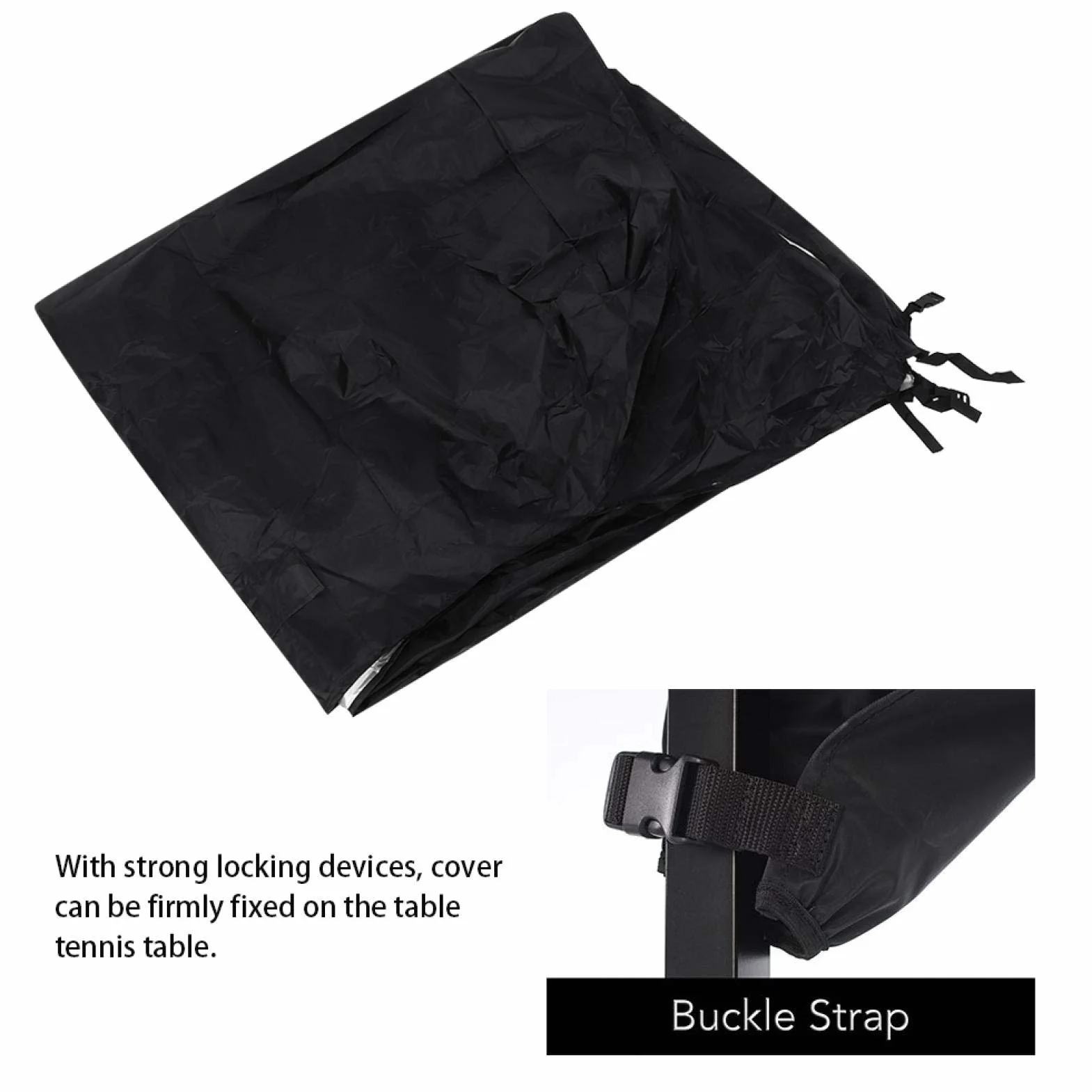 Cubierta de Mesa de Tenis Impermeable 280x153x73cm Negro