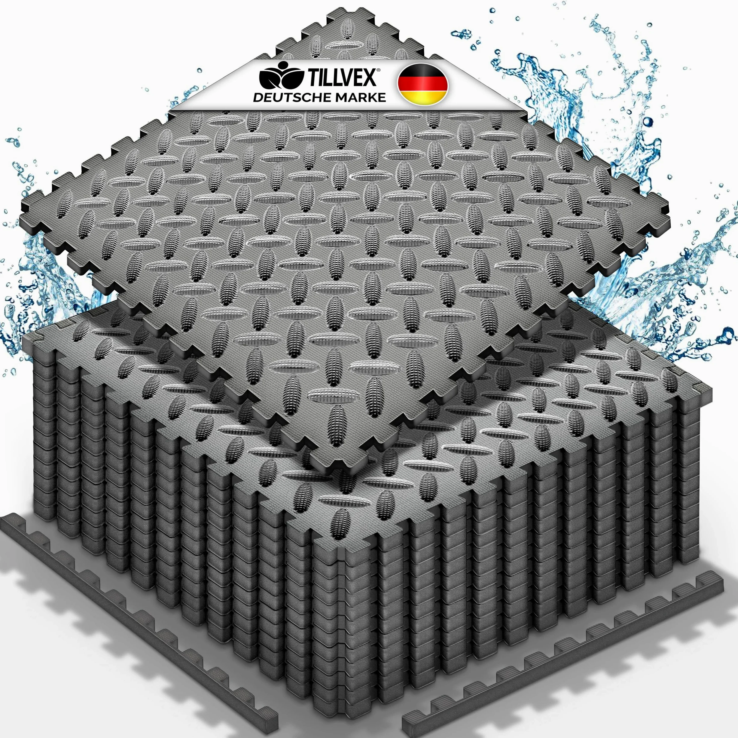 tillvex Juego de 24 alfombrillas de protección térmica para piscina al aire libre