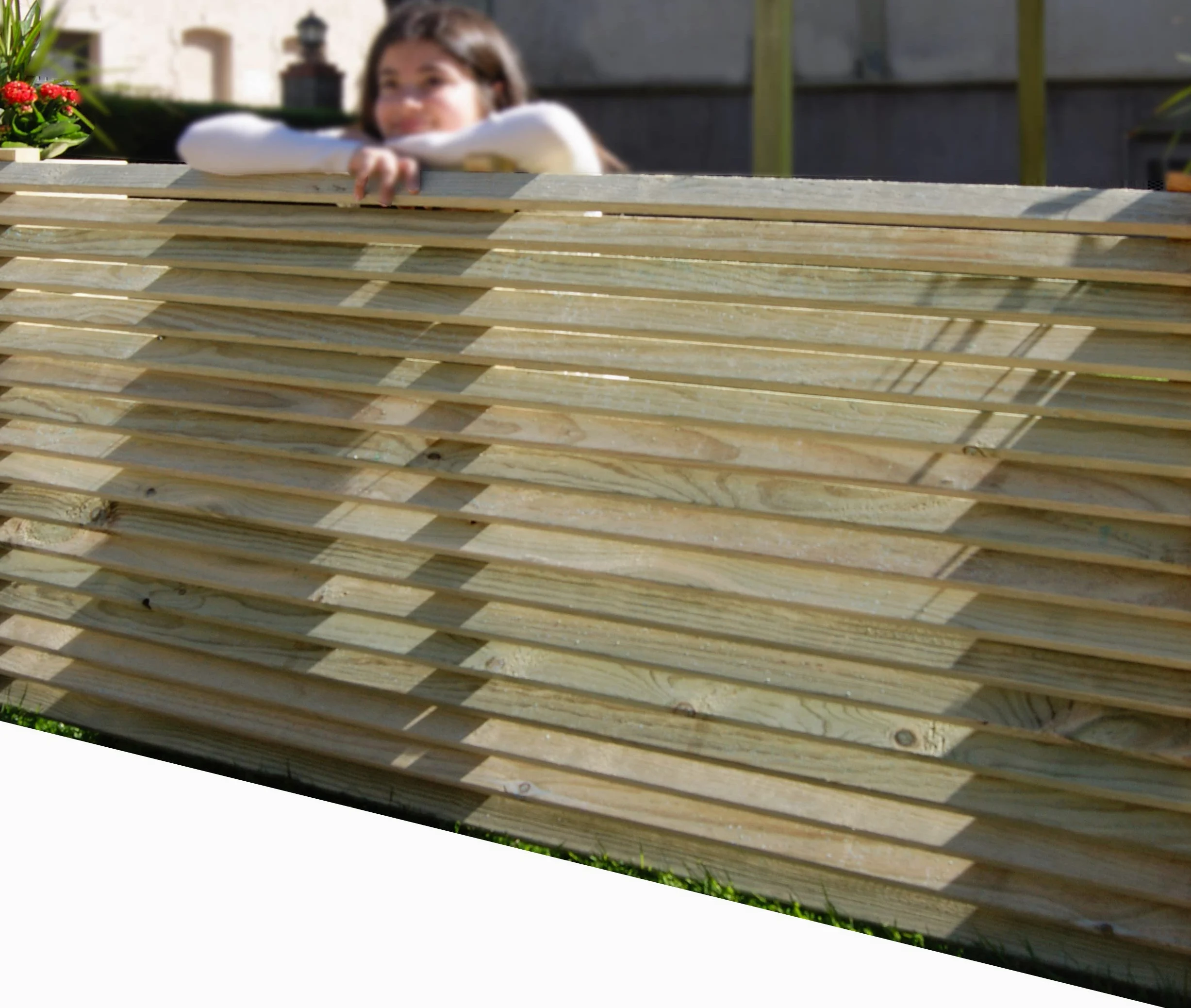 Panel de madera separador para vallas o techos, de madera tratada 160x90 cm