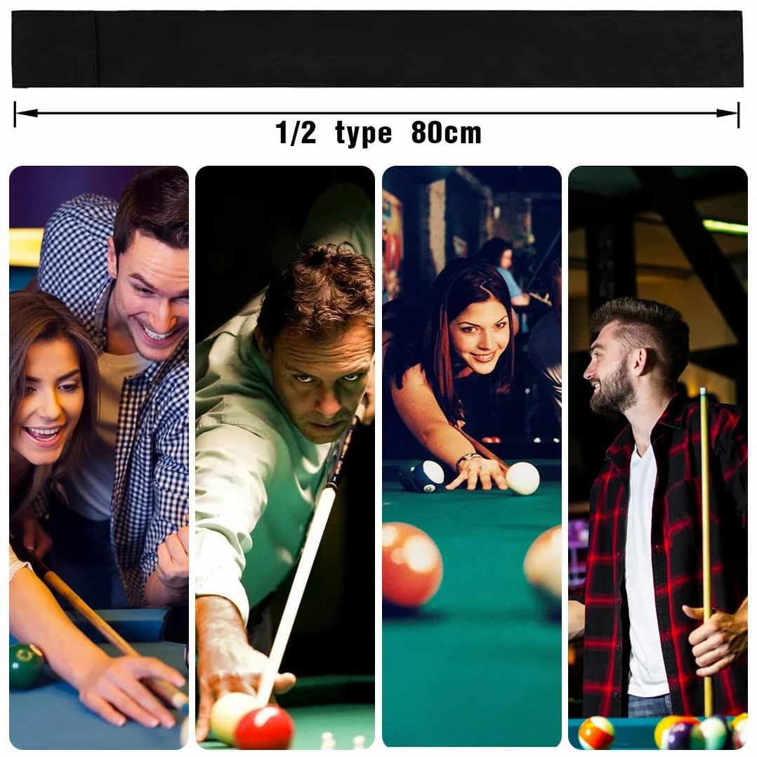 Bolsa para Taco de Billar 1/2 Snooker, Estuche Portátil de Almacenamiento con Bolsa para Accesorios