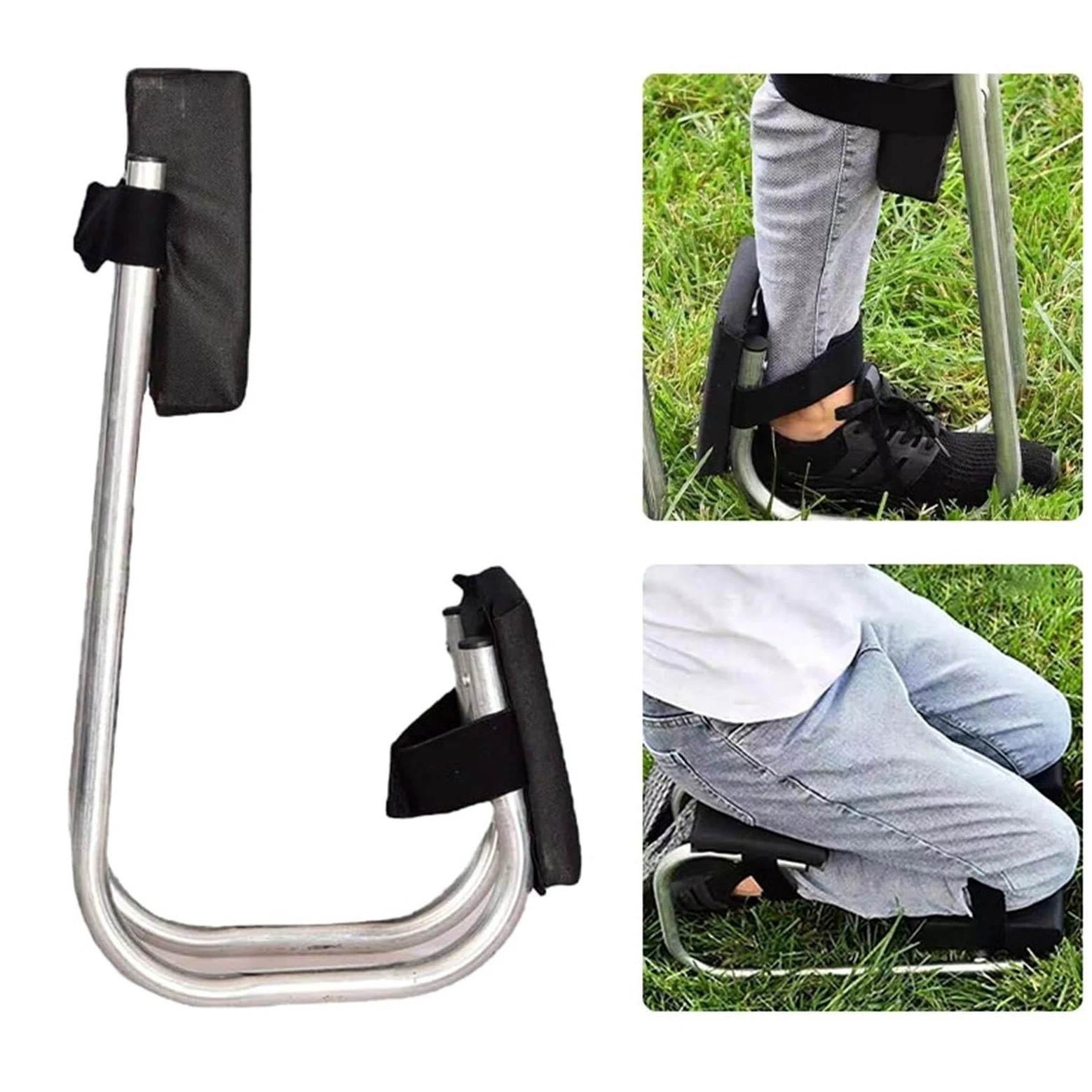 Asiento for rodillas de jardinería, almohadilla for arrodillarse engrosada, protección for las rodillas, soporte for el tobillo, asiento for arrodillarse for jardín de acero inoxidable, cojín for repo