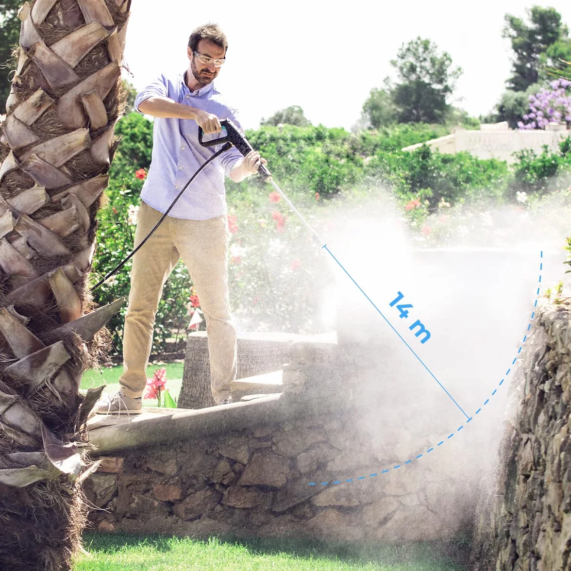 Cecotec Hidrolimpiadora de Alta Presión HydroBoost 3200 TotalClean, 3200 W, Motor Brushless, Hogar, Jardín o Coche, Caudal 540 l/h, Presión 225 bares, Bomba de aluminio, Radio de acción 14 m