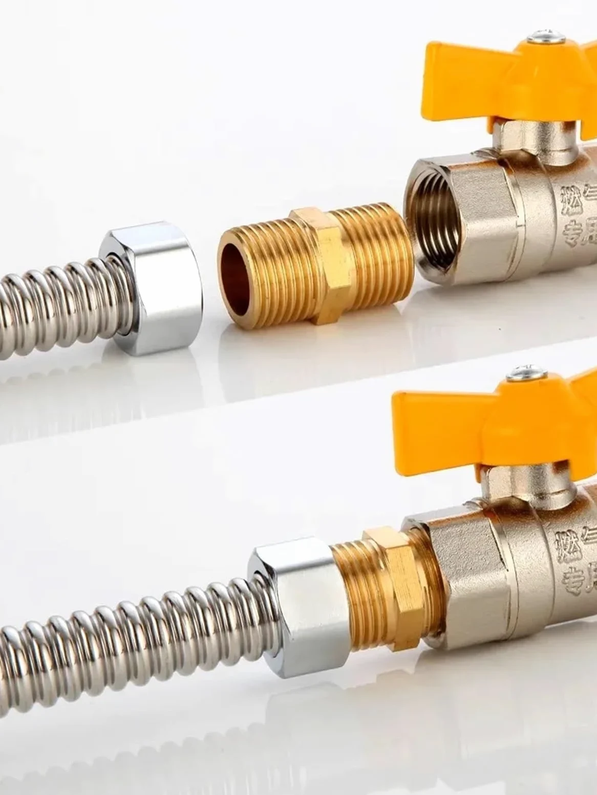 Conector de latón para tubería Conector de boquilla hexagonal tubo latón, conector acoplador adaptador rápido rosca macho BSP 1/8 ", 1/4", 3/8, 1/2", 3/4, 1"(1l4 to 1l4)
