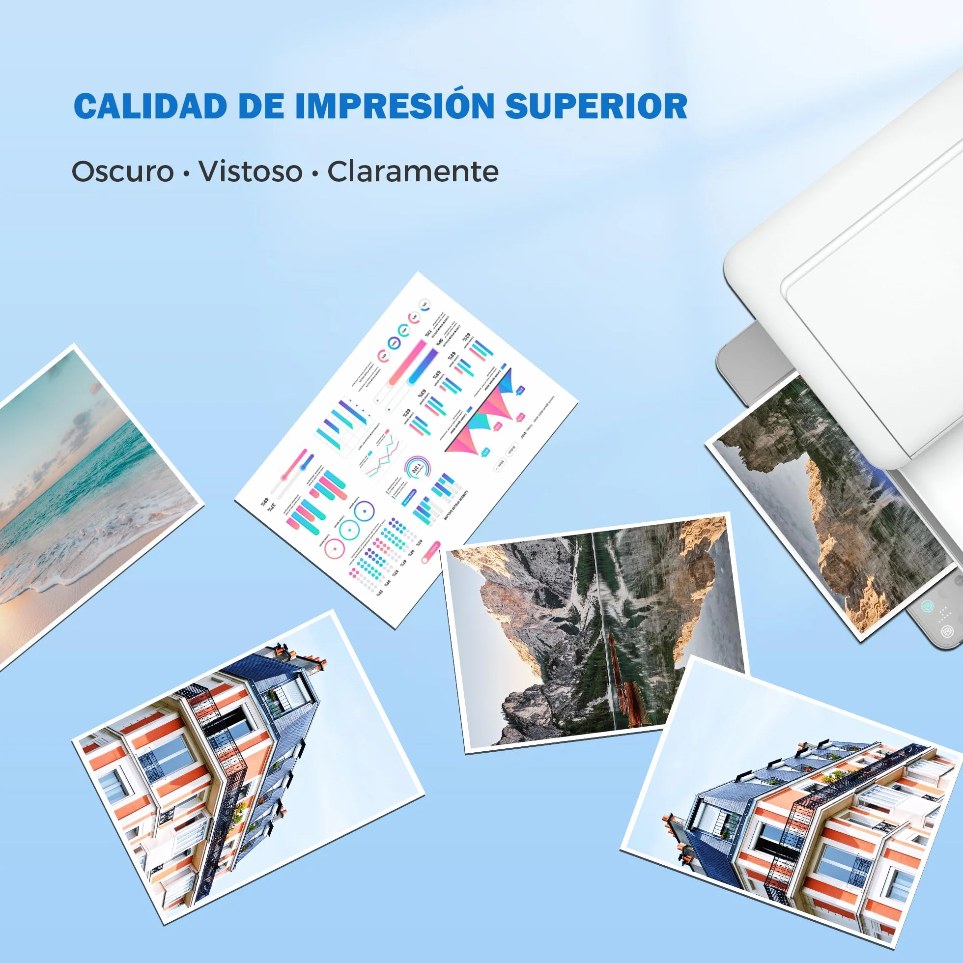 Cartuchos de Tinta Remanufacturado 302XL Compatible para HP Envy 4524 DeskJet 3630 OfficeJet 3831 5230 (2-Pack)