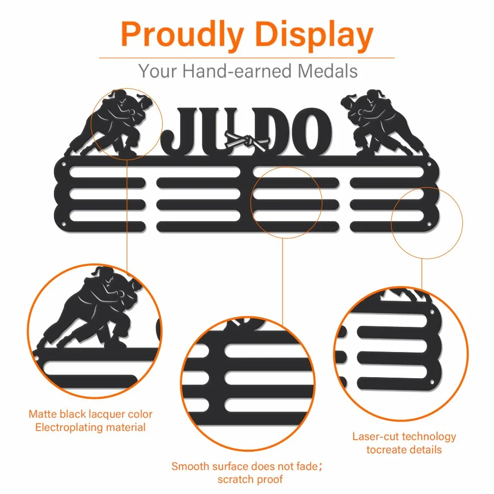 SUPERDANT Soporte para Medallas de Judo Femenino Estante de Exhibición para Más de 60 Medallas Colgador de Pared