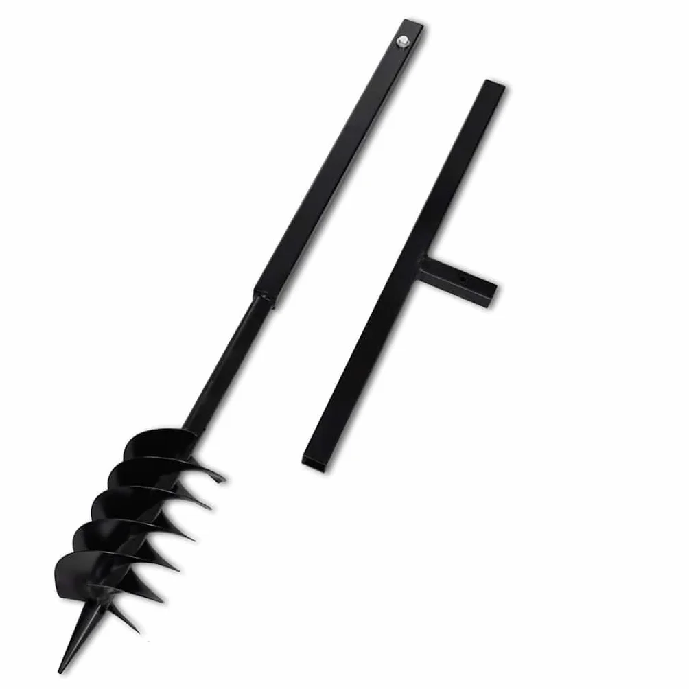 vidaXL Taladro de Tierra Mango 120 mm Tubo Extensión 5 m Acero